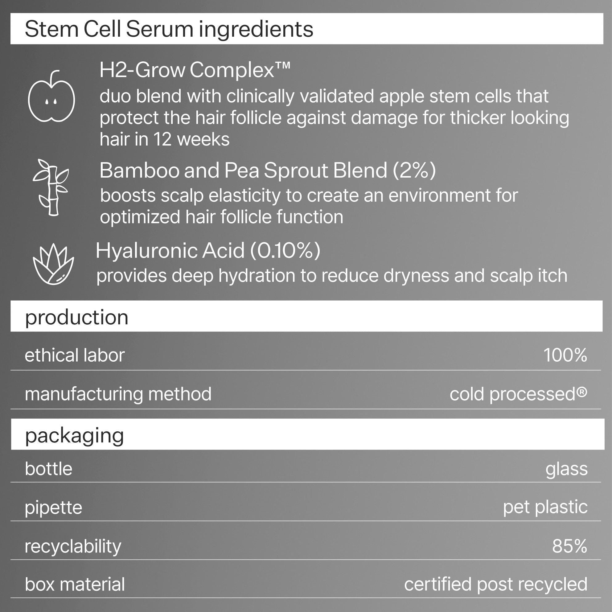 Best Cold Processed Stem Cell Serum for Anti-Aging & Skin Rejuvenation - Hydrates & Reduces Wrinkles - Perfect for Night Routine & Daily Skincare