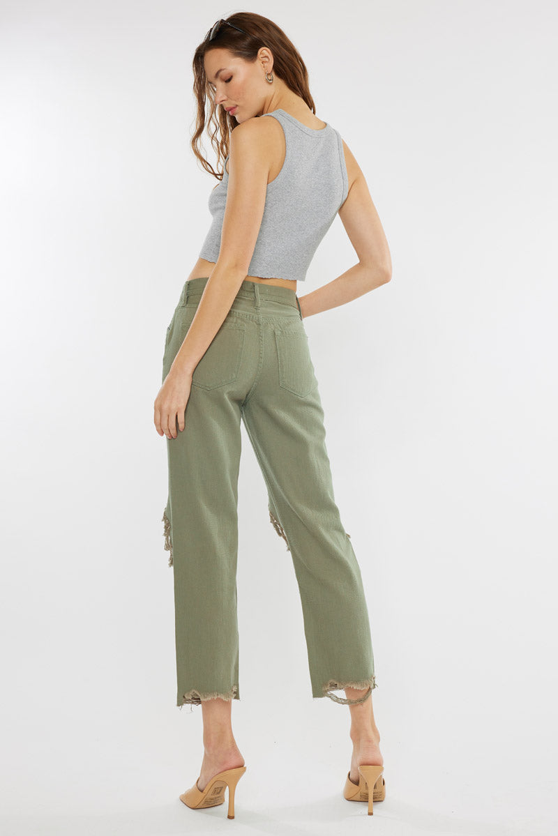 Blakely High Rise Straight Leg Jeans for Women - Stretchy Denim Pants, Comfortable & Flattering Fit - Perfect for Casual Wear, Office, and Date Night