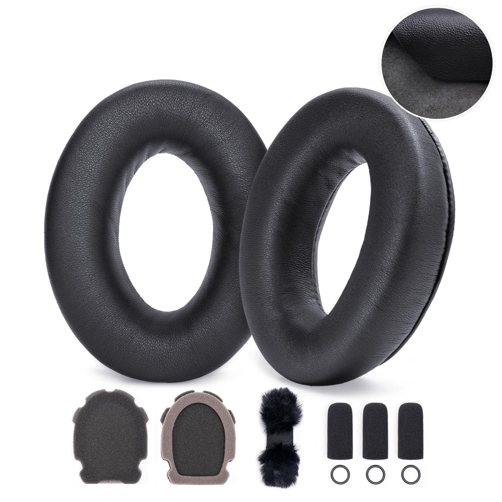Bose A20 & A10 Aviation Headset Sheepskin Leather Refresher Kit - Replacement Ear Pads, Mic Muff Windscreen & Headband Pad - Comfort Upgrade for Pilots & Aviation Professionals (Great for Long Flights & Noisy Cockpits)