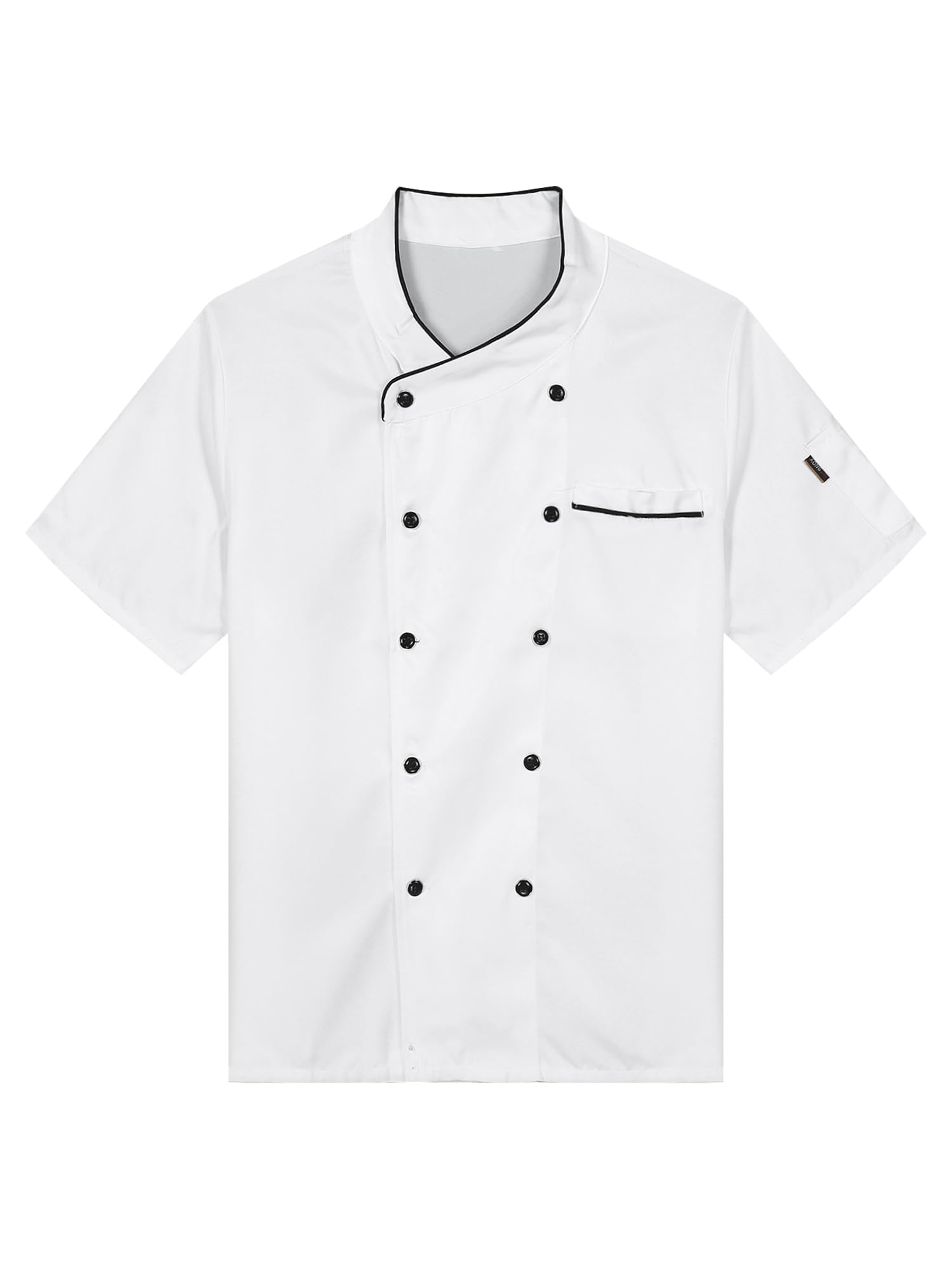 JEYPINMI Short Sleeve Chef Shirt - Professional Kitchen Jacket for Men & Women - Perfect for Cooking, Baking & Restaurant Work