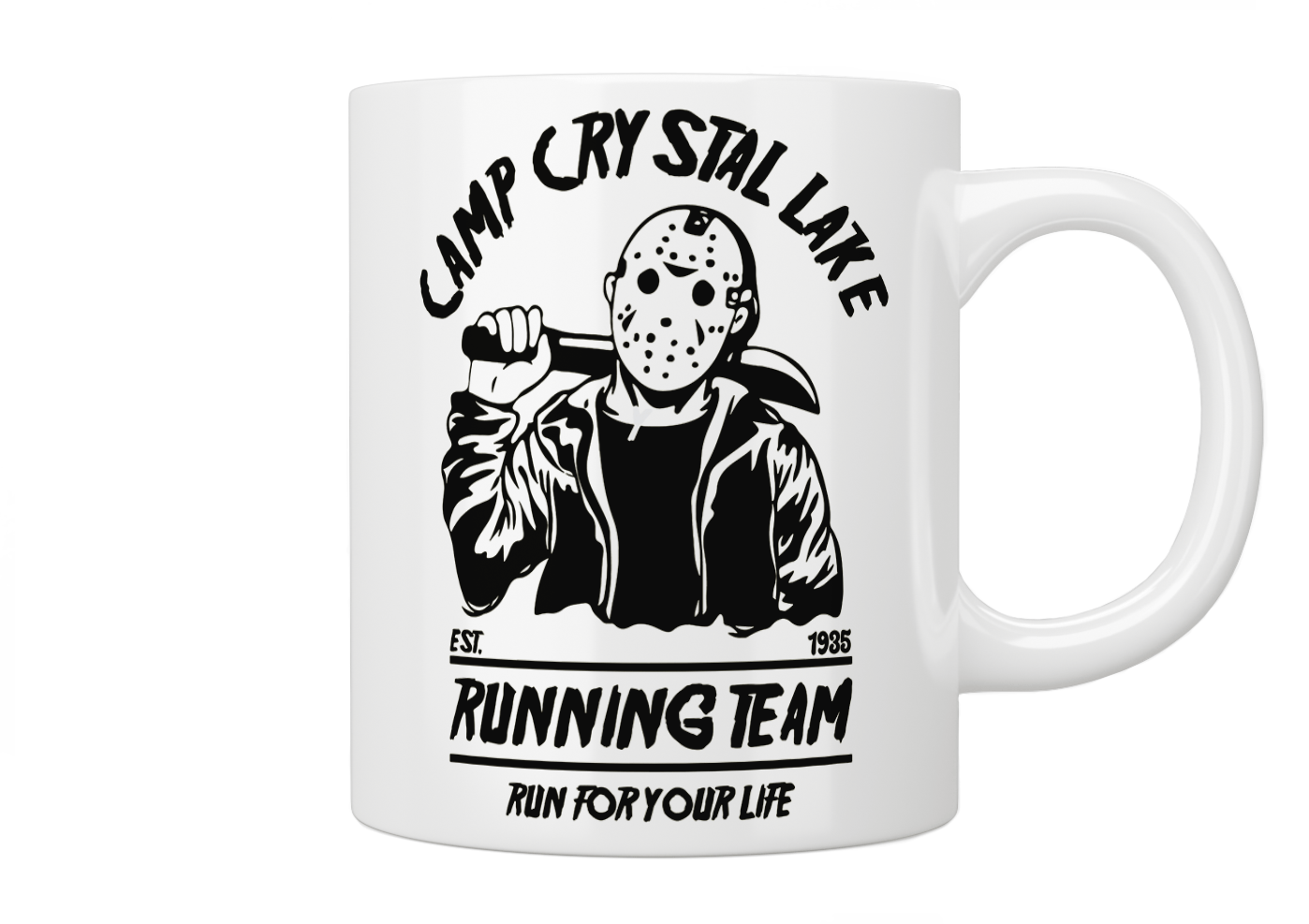 Jason Voorhees Camp Crystal Lake Horror Movie Running Team Coffee Mug - Perfect for Halloween Parties & Horror Fan Gifts