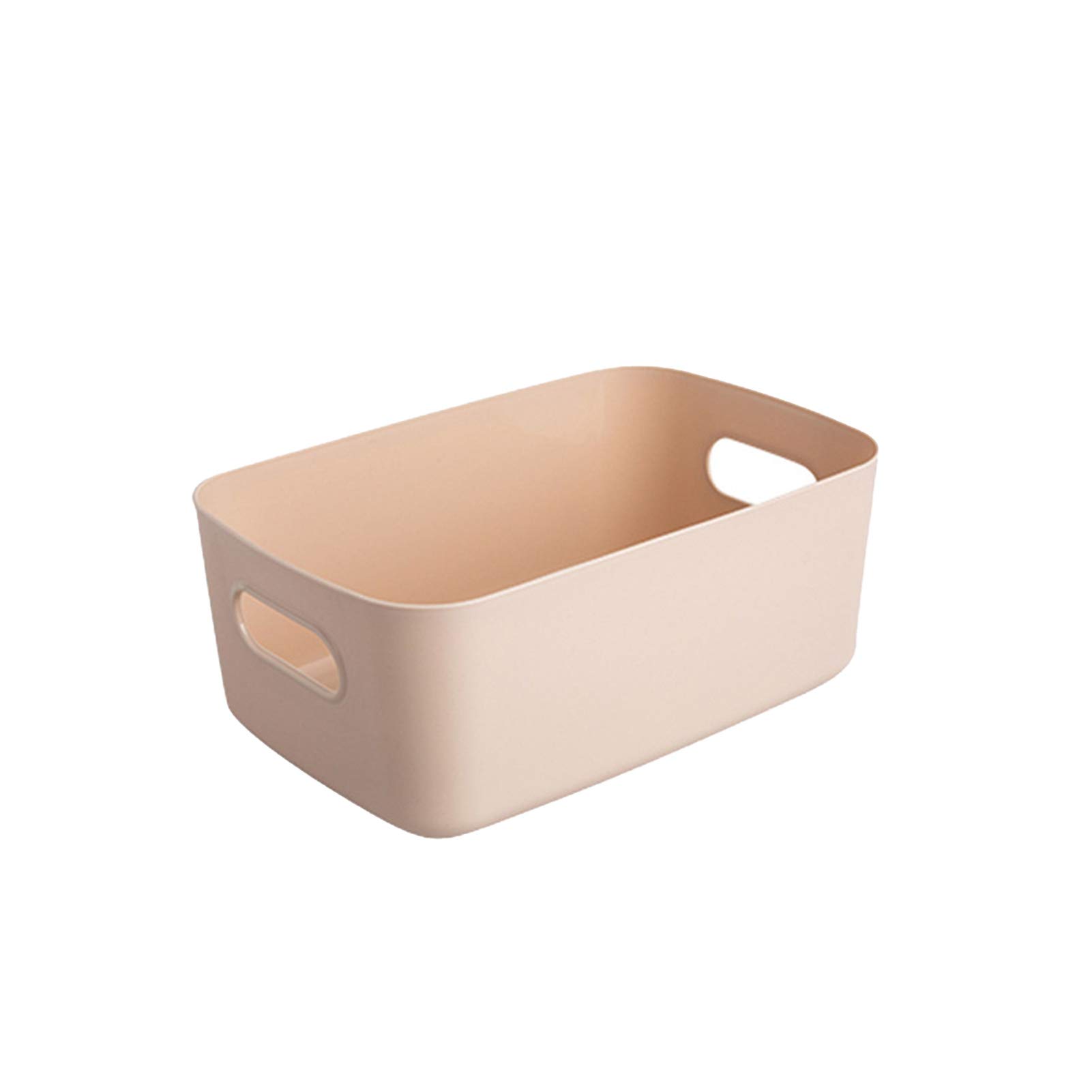 Multi-Purpose Storage Basket with Handle - Plastic Organizer Bin for Home, Office, Kitchen & Bedroom - Apricot Storage Box | Perfect for Organizing Toys, Clothes & Household Items