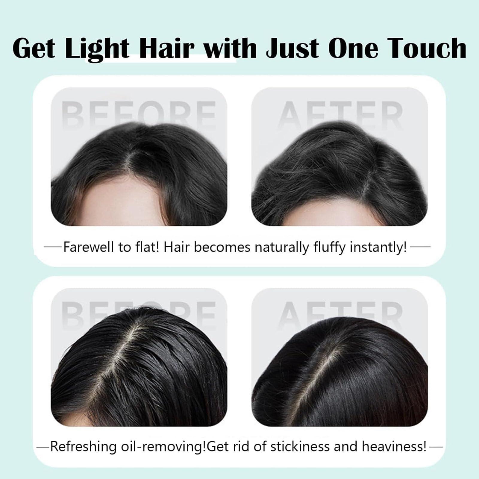 Fuj Iko Dry Shampoo Powder for Dark Hair - No Wash Volumizing Hair Powder, Instant Oil Absorbing & Fluffy Texture (2 Pack) - Perfect for Travel, Gym & Quick Hair Refresh