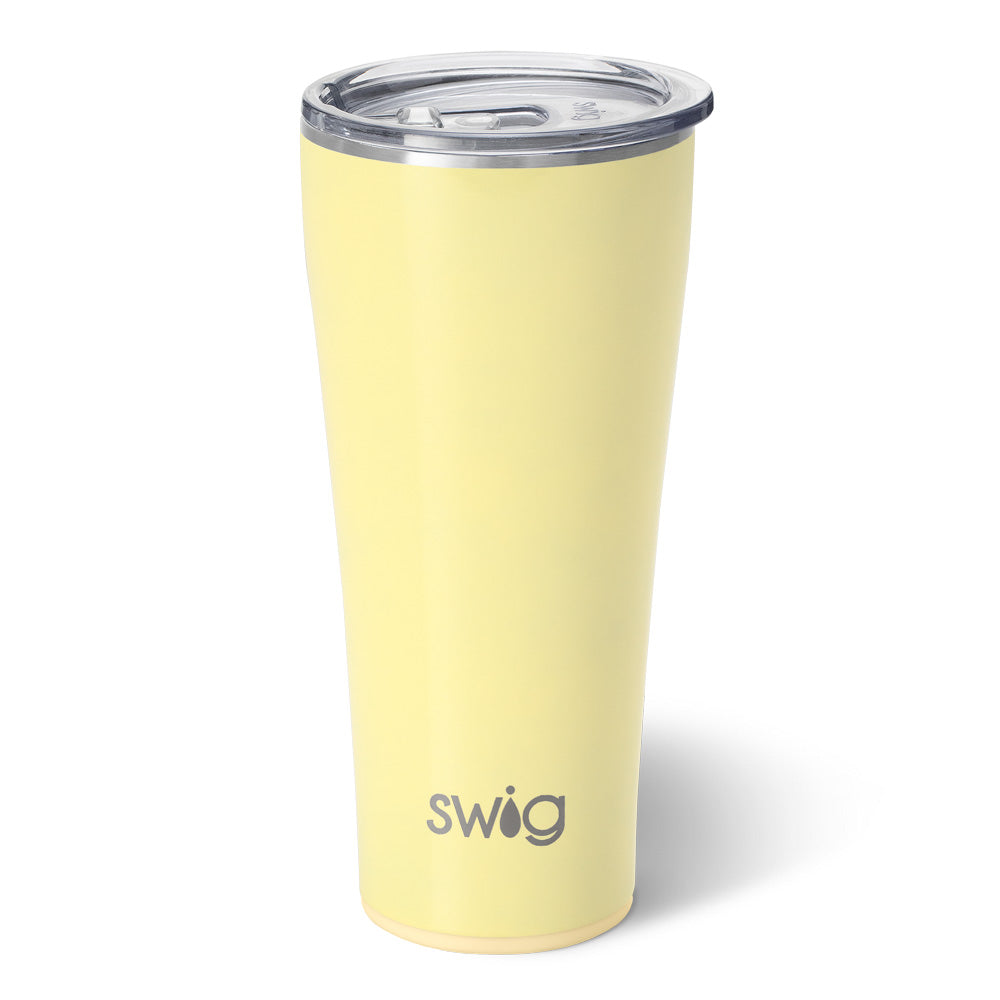 32oz Shimmer Buttercup Tumbler - Insulated Stainless Steel Water Bottle with Straw Lid for Gym, Hiking & Everyday Hydration