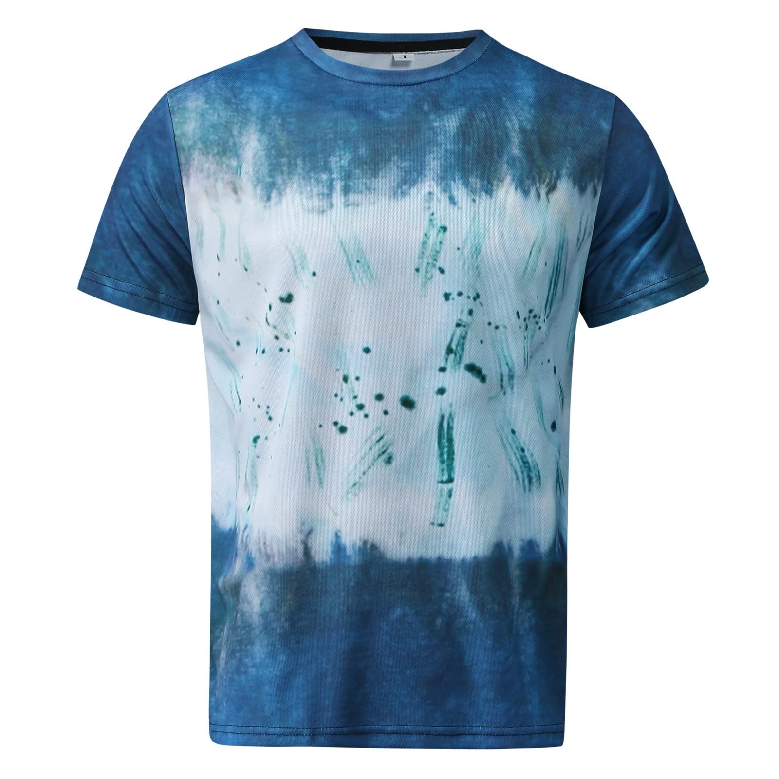Maryia Men's Hipster Hip Hop Tie Dye Graphic T-Shirt - Short Sleeve Round Neck Casual Tee for Streetwear & Summer Outfits