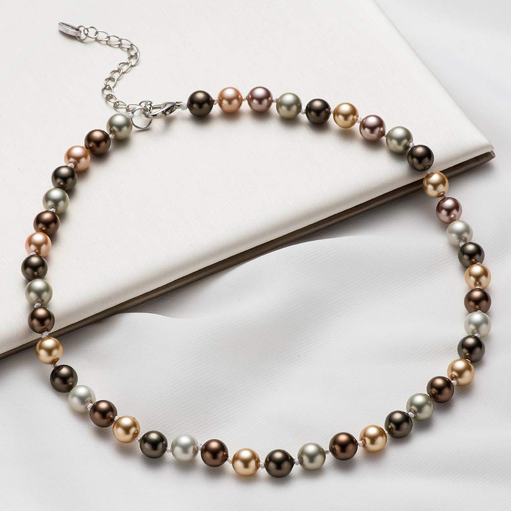Elegant Beaded Pearl Choker Necklace for Women | Fashion Jewelry Birthday Gift | Perfect for Weddings, Parties & Special Occasions