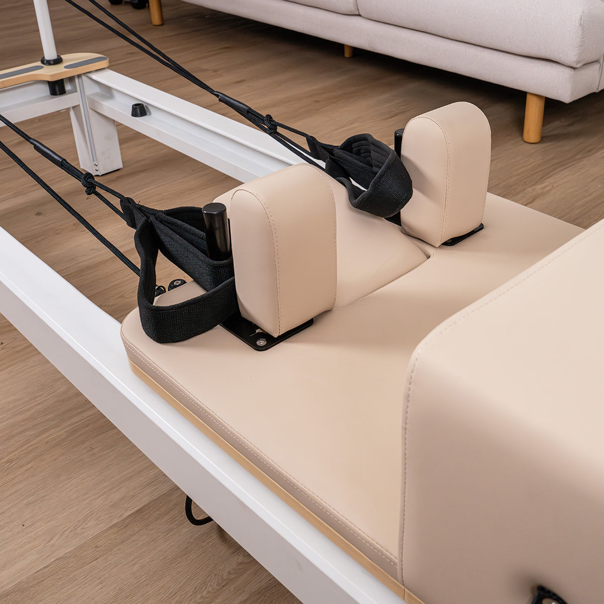 Contour Pro Aluminum Pilates Reformer Machine for Home Gym - Professional Grade Equipment with Adjustable Resistance, Beige - Perfect for Pilates Studio, Physical Therapy & Home Workouts