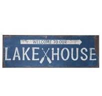 Welcome to Our Lake House Wood Sign - Rustic Farmhouse Decor for Cabin, Cottage & Home - Perfect for Porch, Entryway & Wall Decor