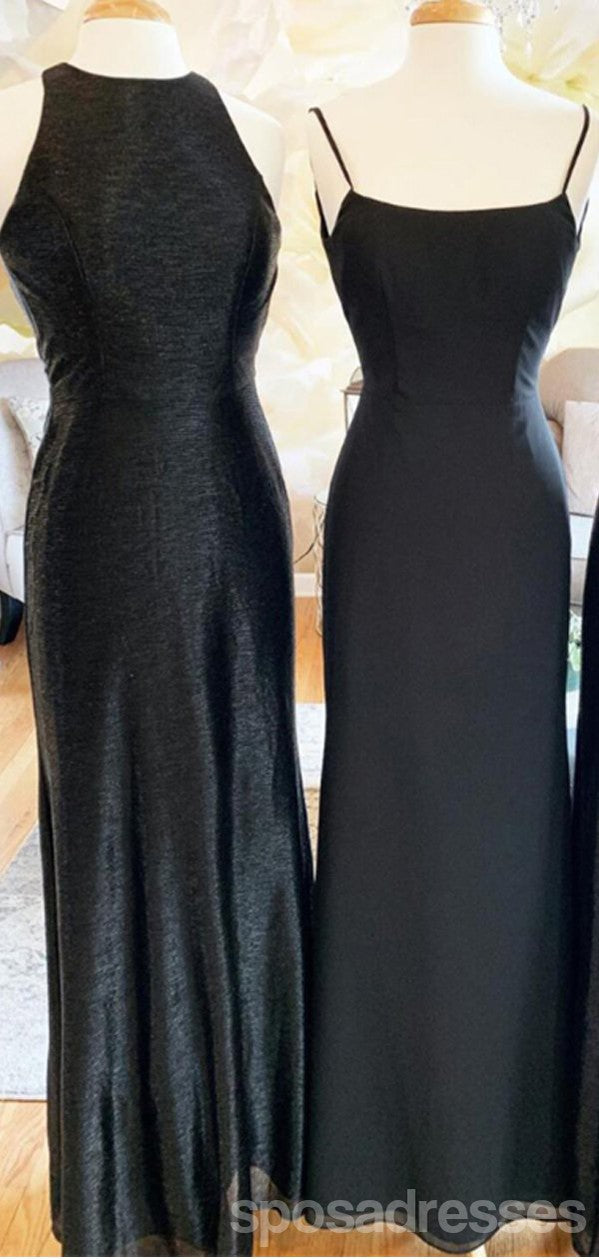 Elegant Black Mermaid Bridesmaid Dresses - Mismatched Styles for Wedding Parties | Perfect for Beach Weddings, Formal Events & Special Occasions | Style WG679