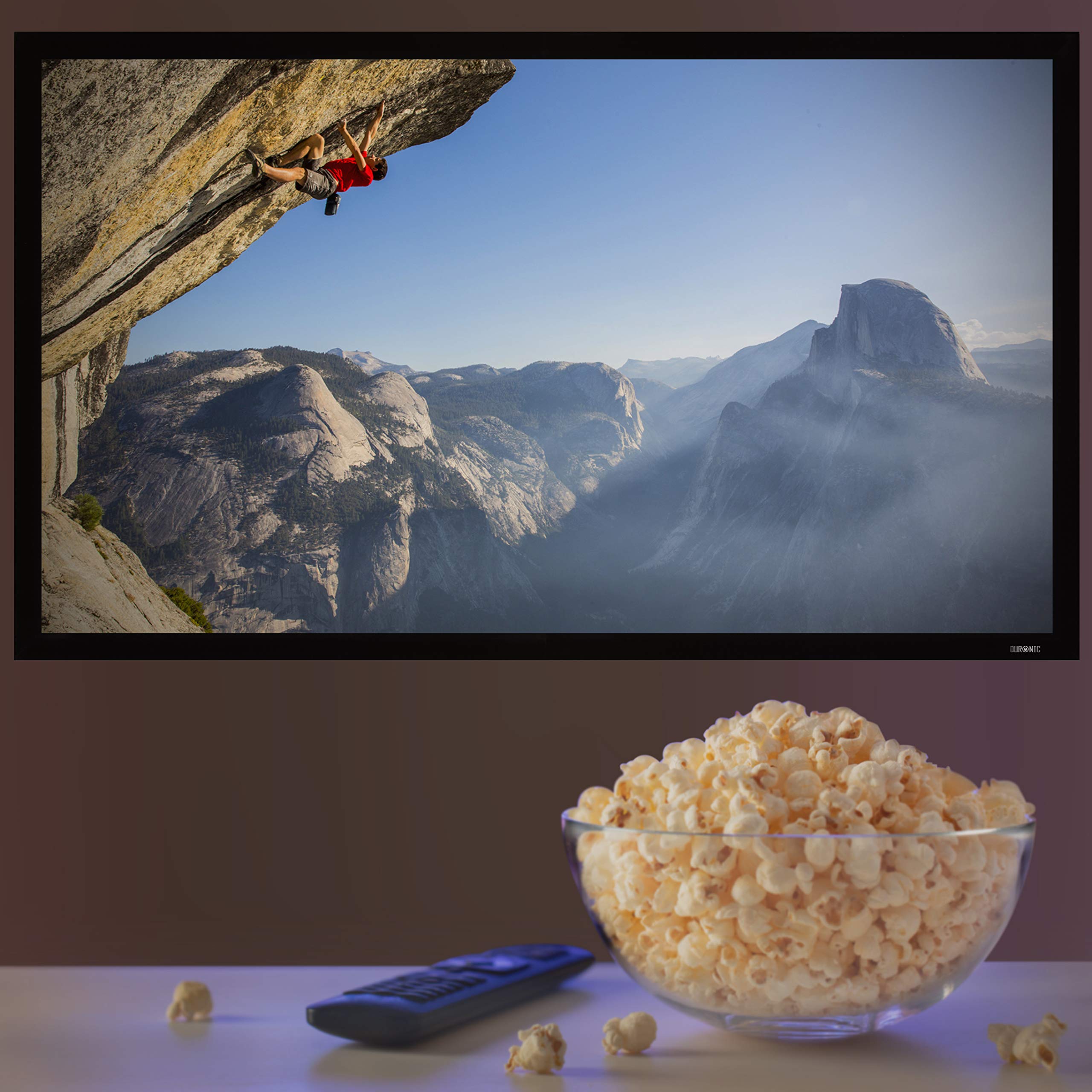 Duronic FFPS150 150-Inch Fixed Frame Projector Screen - HD Wall Mountable Home Theater Movie Screen with 16:9 Aspect Ratio | Perfect for Home Cinema, Classroom Presentations & Office Meetings