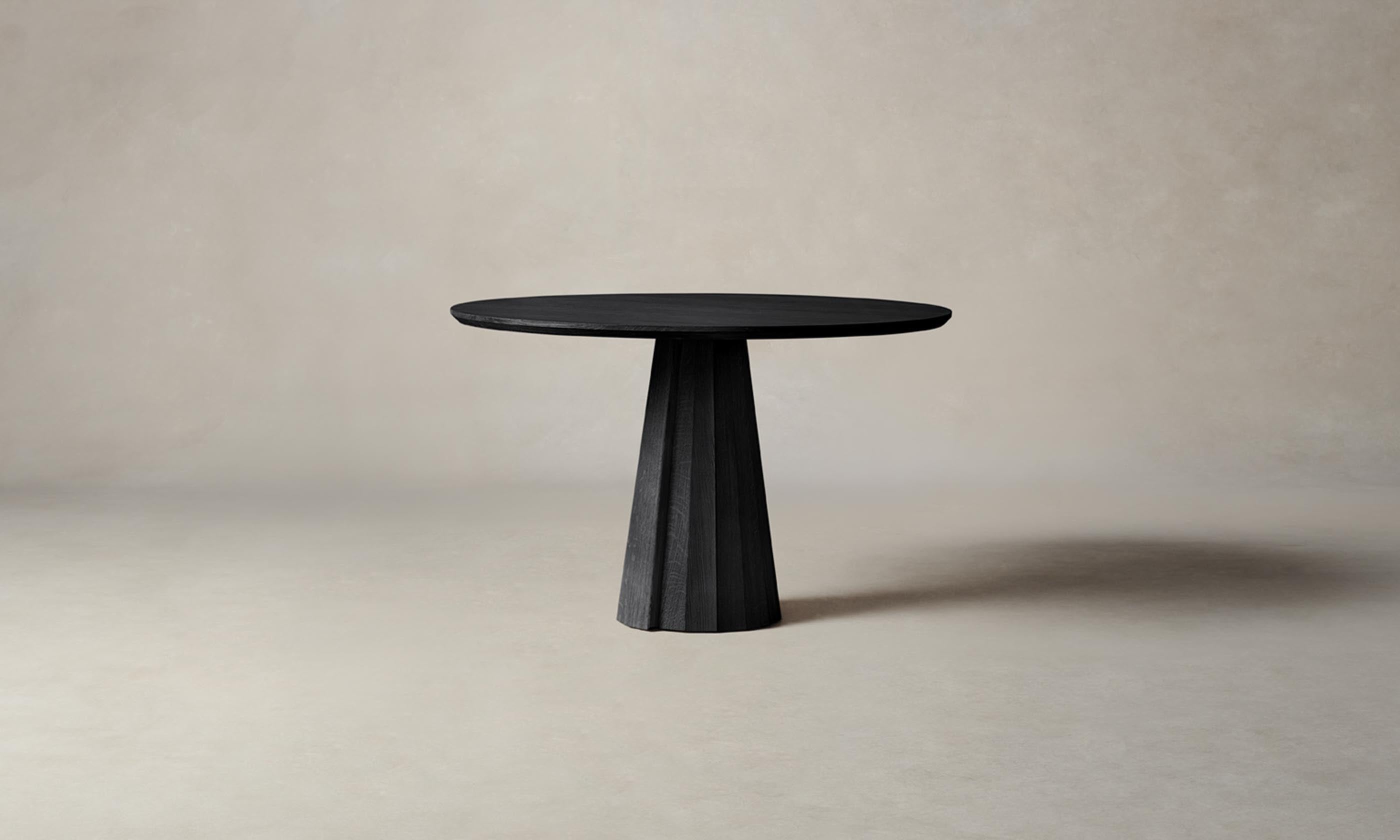 Modern Round Dining Table for 6 - Solid Wood Bank Style Kitchen Table - Perfect for Family Dinners & Small Space Dining Rooms