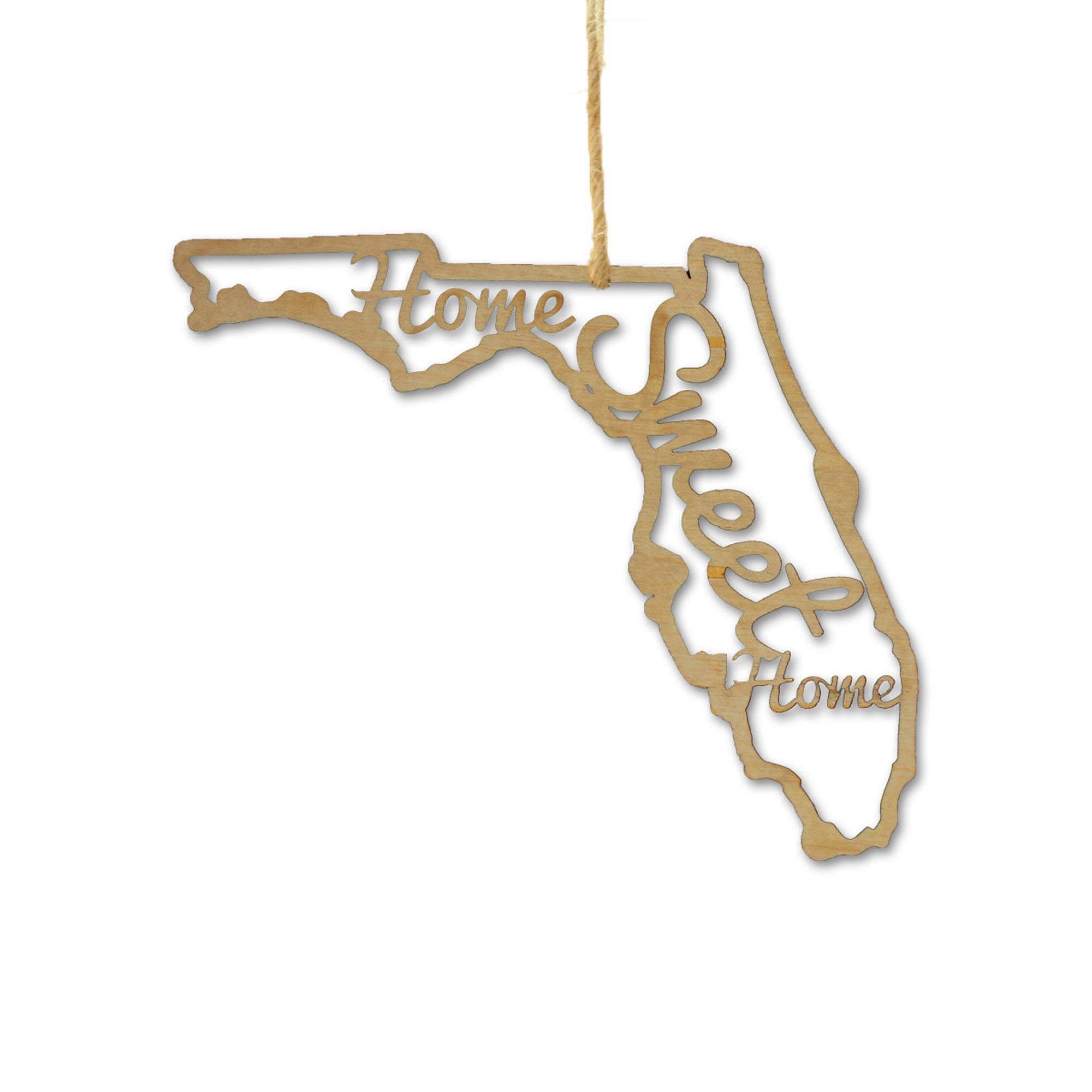 Torched 'Home Sweet Home' Christmas Tree Ornament - Handmade Hanging Holiday Decor for Xmas Tree - Perfect Housewarming Gift for New Homeowners - Florida Themed - Ideal for Christmas Decorations & Gift Exchanges