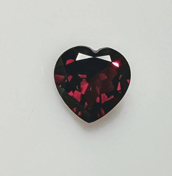 Wholesale Natural Genuine African Garnet Loose Stones - 4mm to 9mm Heart Cut VVS Eye Clean - January Birthstone for Jewelry Making, Engagement Rings & Healing Crystals