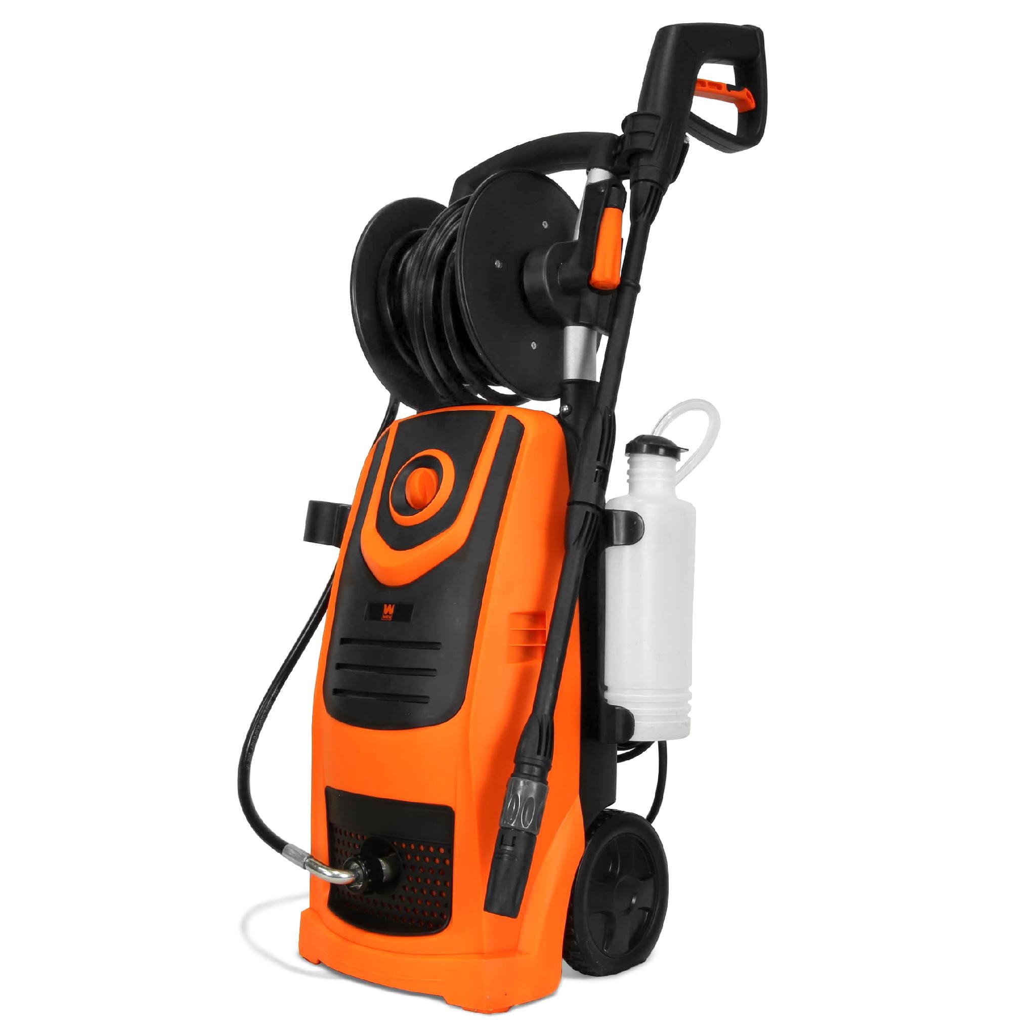 WEN PW22 2100 PSI 1.3 GPM 13.5 Amp Electric Pressure Washer with Adjustable Flow & Hose Reel - Perfect for Home Cleaning, Driveway Washing, and Outdoor Maintenance