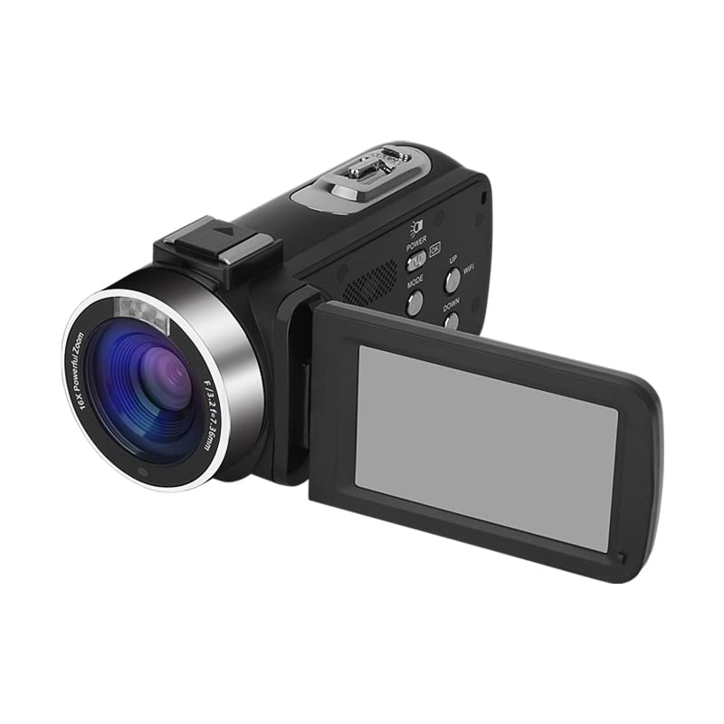 AUBEST 4K UHD Video Camera Camcorder - 18X Zoom Digital Vlog Camera for YouTube, Live Streaming & Webcam - Portable Outdoor Travel Vlogging with 32GB SD Card (Blue) - Perfect for Travel, Events, and Content Creation