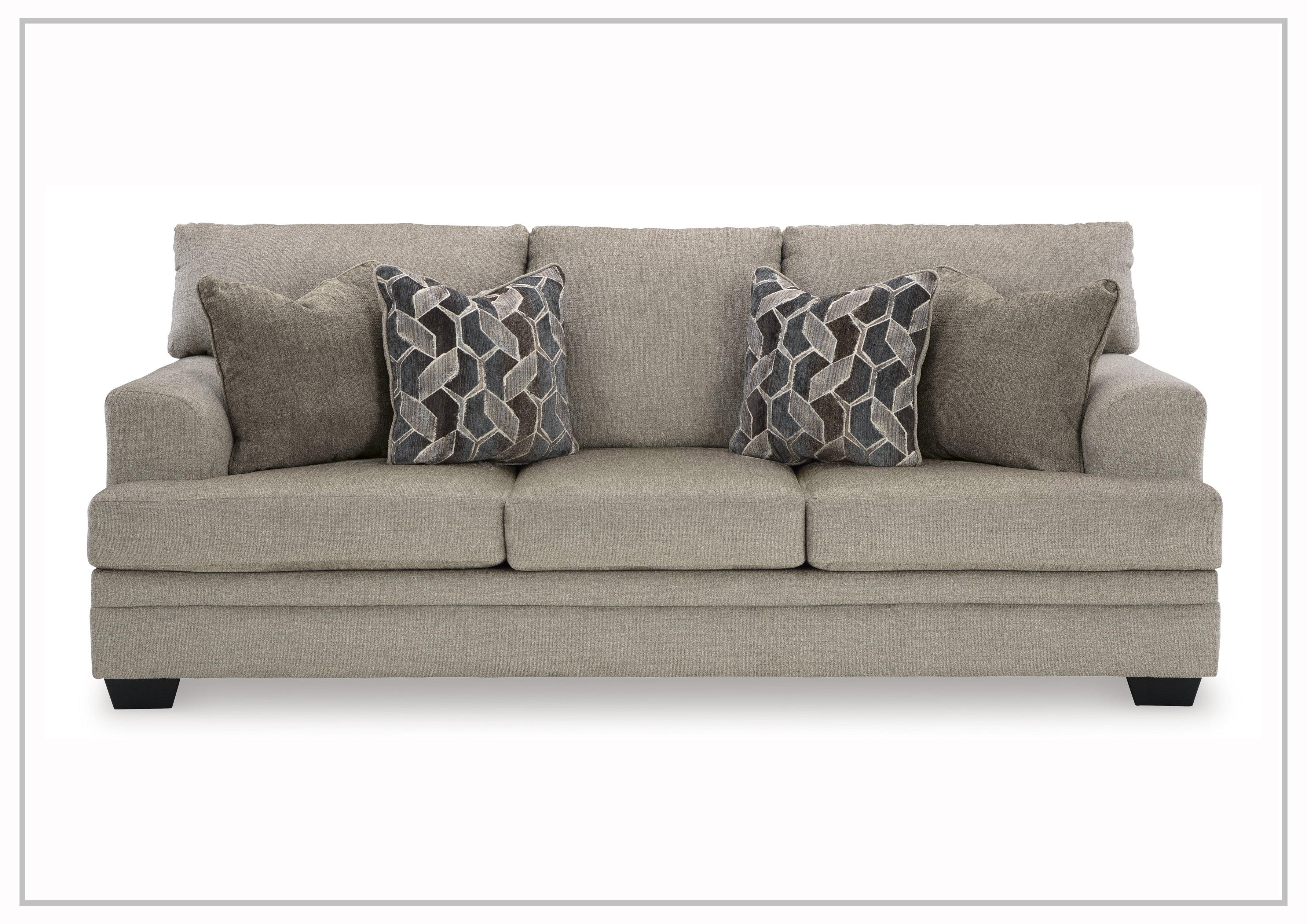 Gio Italia Seabrook 3-Seater Sofa in Taupe - Modern Upholstered Living Room Furniture for Home & Office Comfort