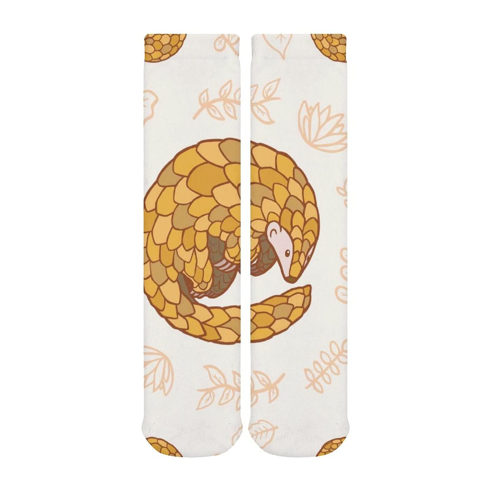 BAIKUTOUAN Hibernating Pangolins Unisex Warm Knee-High Socks - Cozy Crew Stockings for Winter, Outdoor Activities & Casual Wear