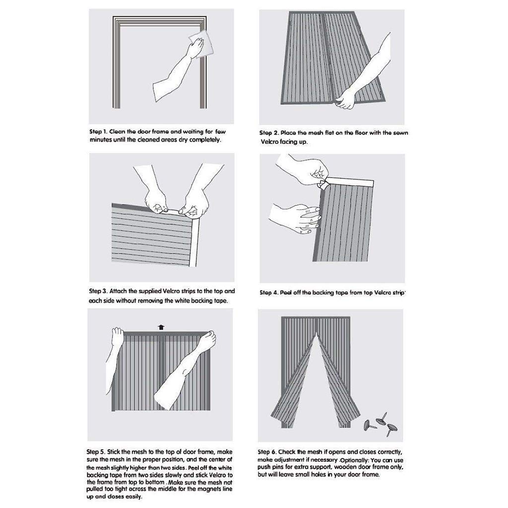 Heavy Duty Magnetic Screen Door - 85x210cm (33x83in) Ultra Seal Automatic Closing Mesh Curtain with Strong Magnets - Perfect for Mosquito & Bug Protection - Ideal for Patio, Deck, and Home Entryways