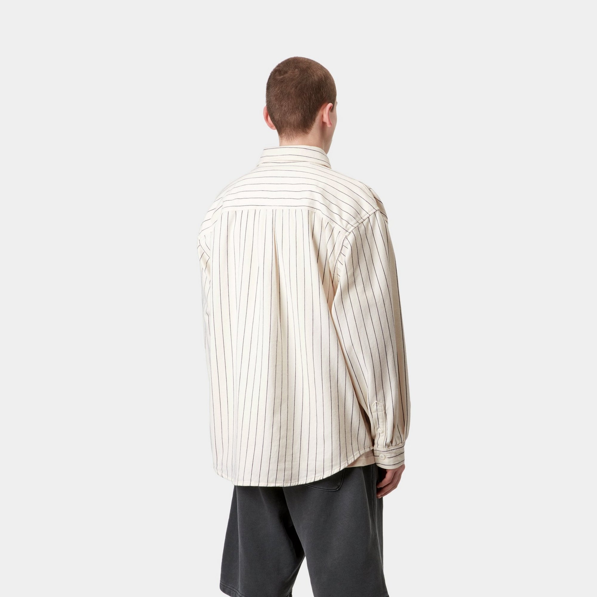 Hendry Shirt Jacket for Men - Wax & Dark Navy Seaton Stripe - Stylish Lightweight Outerwear for Casual Wear, Outdoor Adventures & Layering