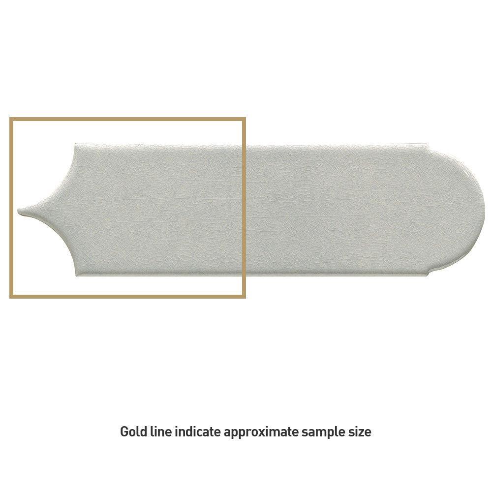 Olympus Grey Feather 85x300 Handmade Glossy Ceramic Tile - Perfect for Bathroom, Kitchen Backsplash & Flooring