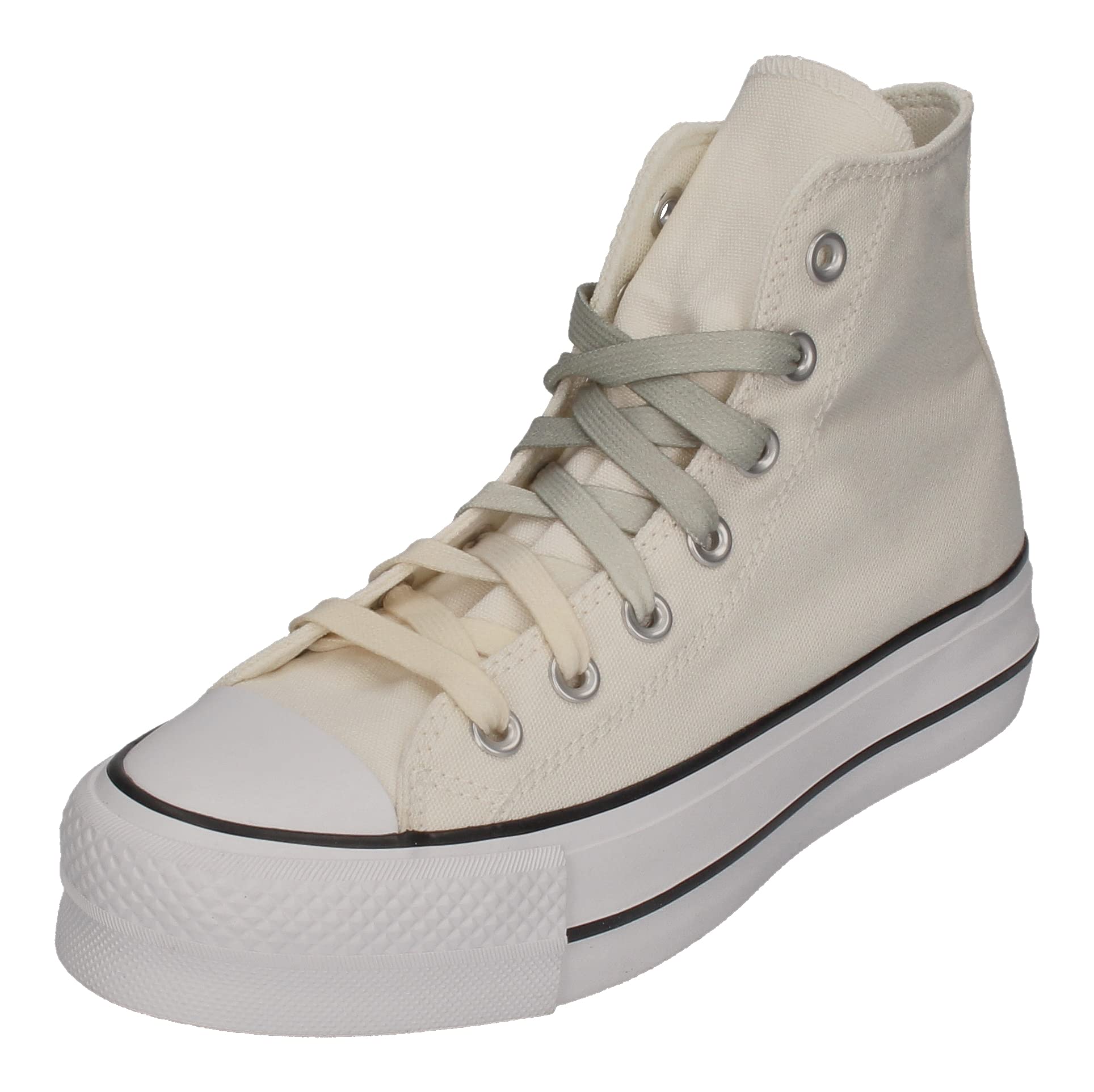 Converse Chuck Taylor All Star High Top Platform Sneakers for Men & Women - Off White Canvas Shoes | Casual Streetwear & Retro Fashion