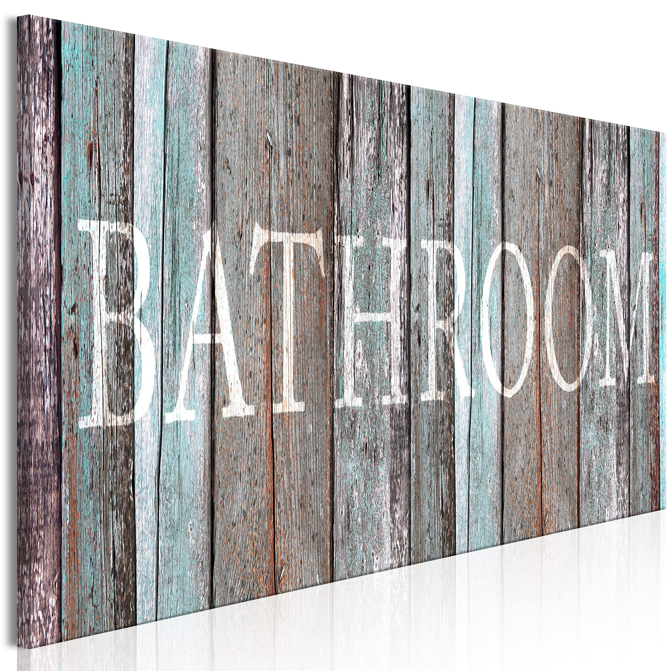 Artgeist Acoustic Canvas Wall Art Print 53x18 inch - Soundproofing Picture with Acoustic Foam for Home & Office Decor - Bathroom, Living Room, Bedroom Sound Absorption Panel - Wood Grain Design Artwork (1 Piece)