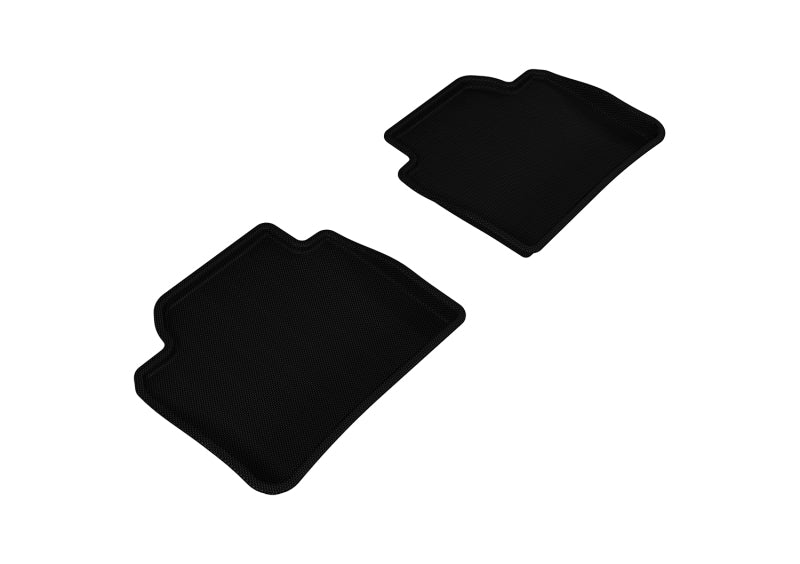 3D MAXpider Custom Fit All-Weather Floor Mats for 2012-2020 BMW 3 Series & 4 Series Gran Coupe (F30/F36) - 2nd Row Kagu Black Car Mats - Perfect for Winter, Rainy Days & Daily Protection
