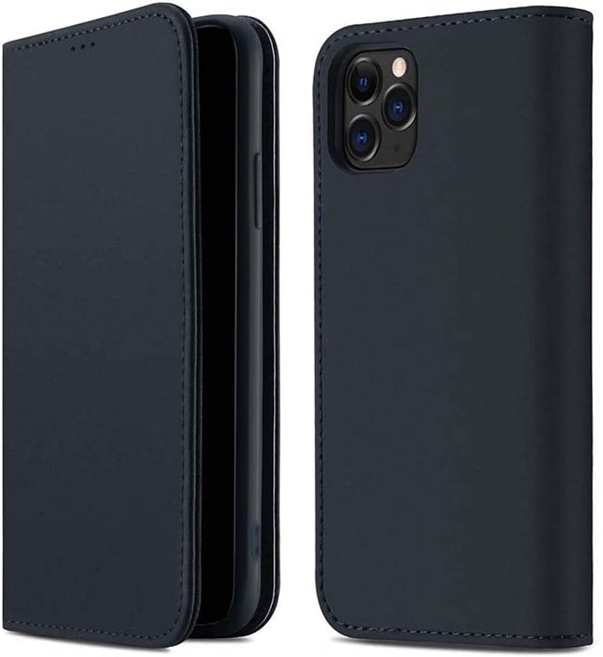 Premium Magnetic Leather Wallet Case for Apple iPhone 11 - Flip Folio Cover with Card Holder & Stent Function | Slim Protective Phone Purse (Blue) | Perfect for Business, Travel & Everyday Use