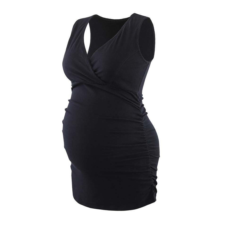 Maternity & Nursing Cotton V-Neck Tank Top for Women - Soft & Comfortable Breastfeeding Clothes for Pregnancy & Postpartum Wear