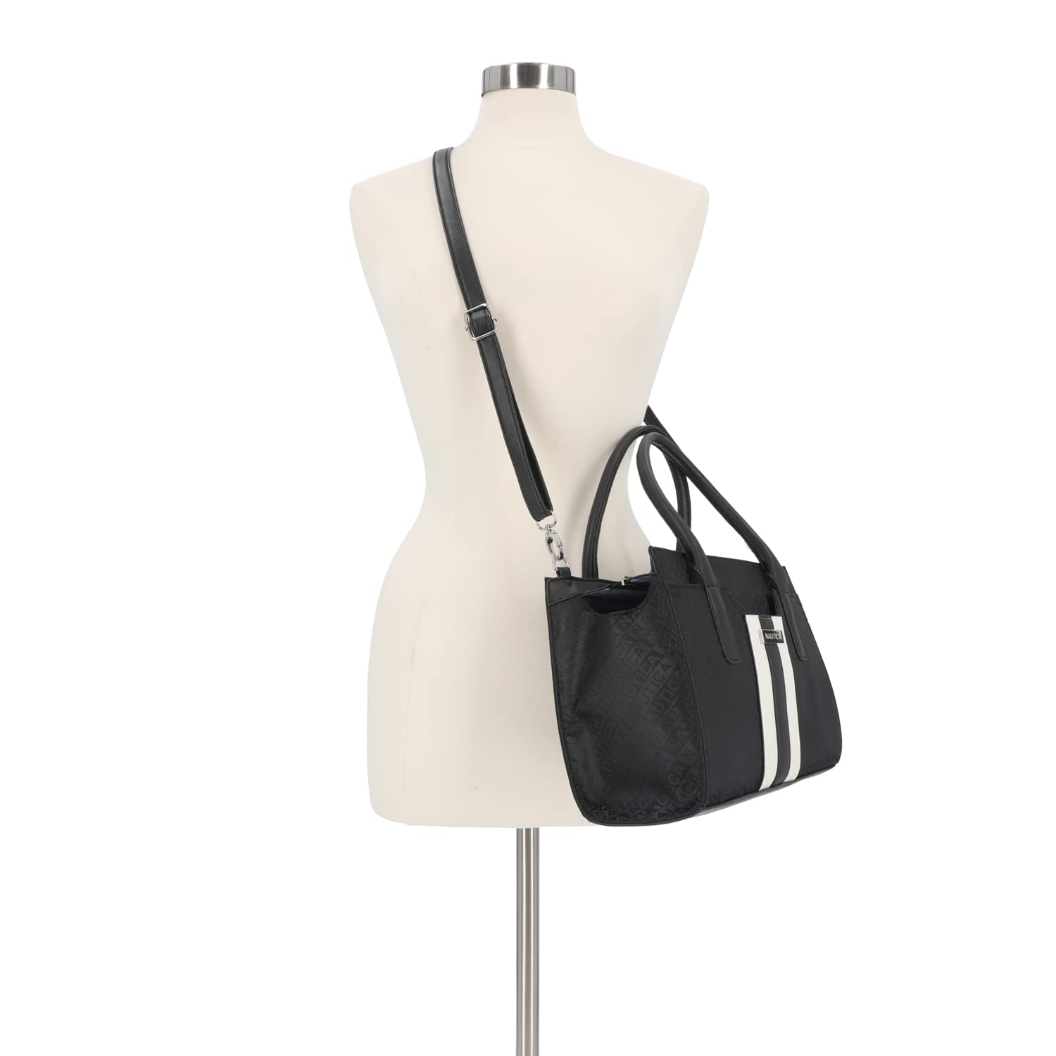 Nautica Women's Sandy Jr. Top Handle Satchel with Removable Crossbody Strap - Stylish Handbag for Work, Travel & Everyday Use
