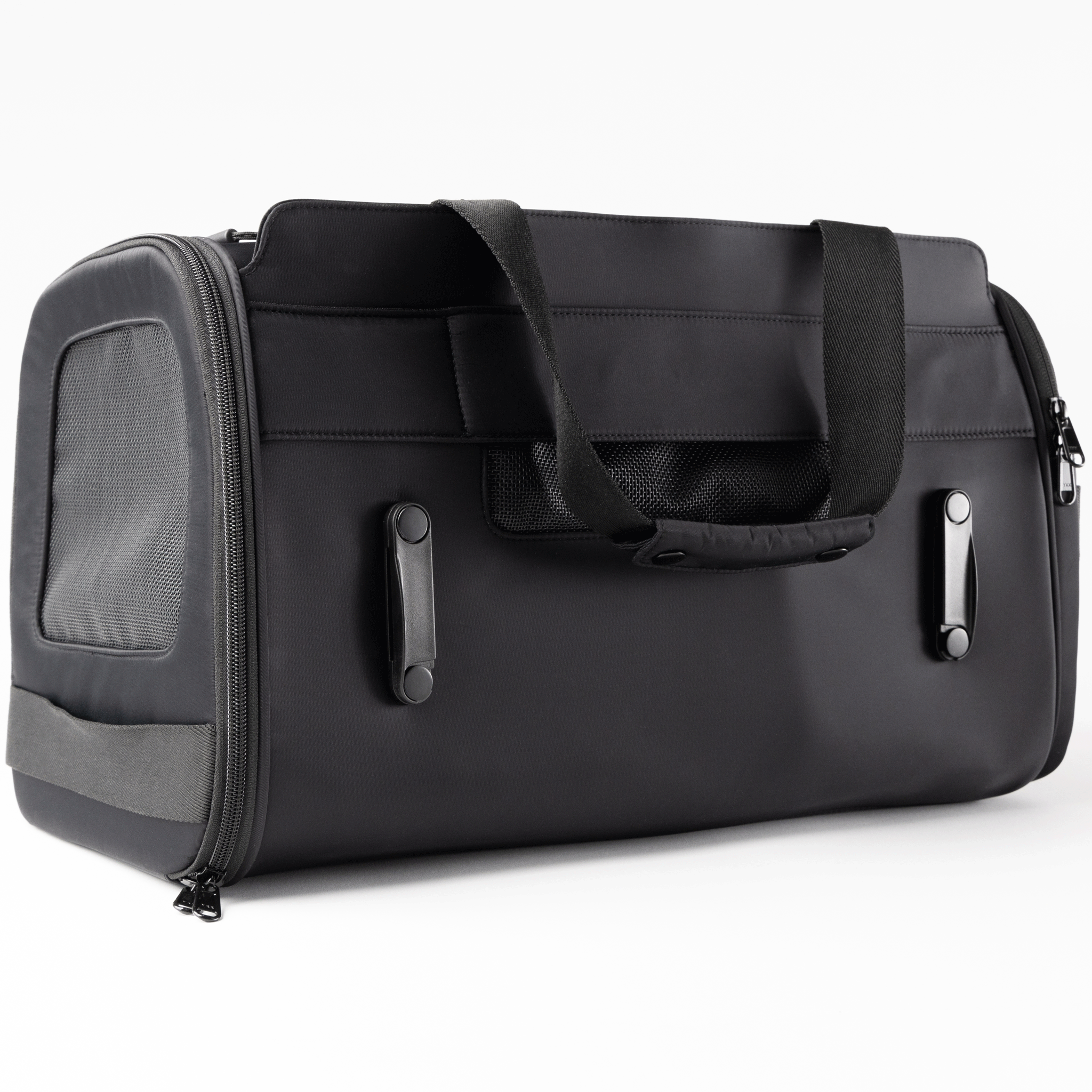Diggs Passenger Travel Carrier for Dogs - Charcoal Pet Carrier for Airplane, Car & Travel | Safe & Comfortable Pet Transport for Small to Medium Dogs