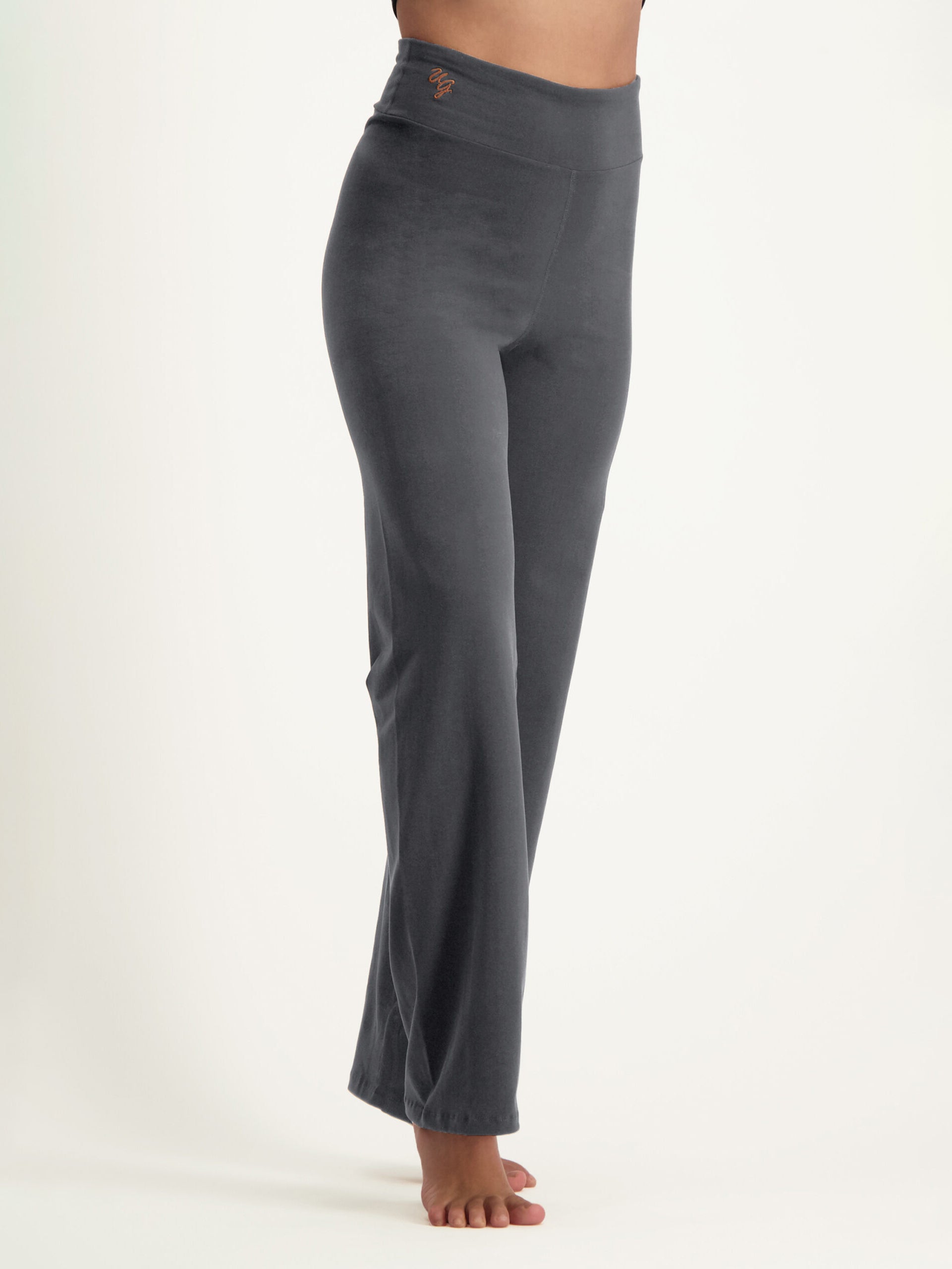 Urban Goddess Agni Wide Leg Yoga Pants for Women - High Waisted Stretchy Lounge Pants in Charcoal Gray - Perfect for Yoga, Pilates & Casual Wear