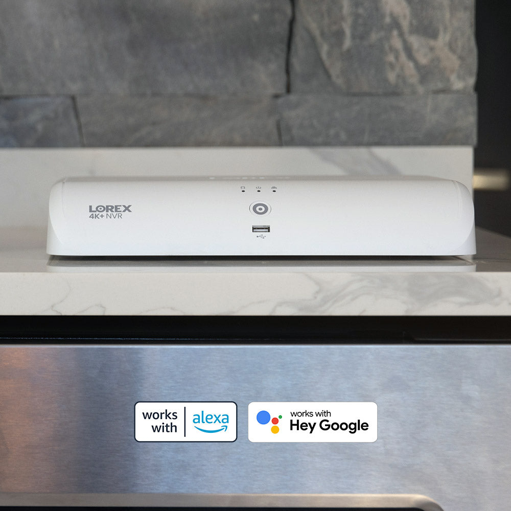 Lorex 4K+ Fusion Wired NVR Security System with 4 Bullet IP Cameras - 12MP Ultra HD, Smart Security Lighting & Night Vision for Home & Business Surveillance (Indoor/Outdoor Use)