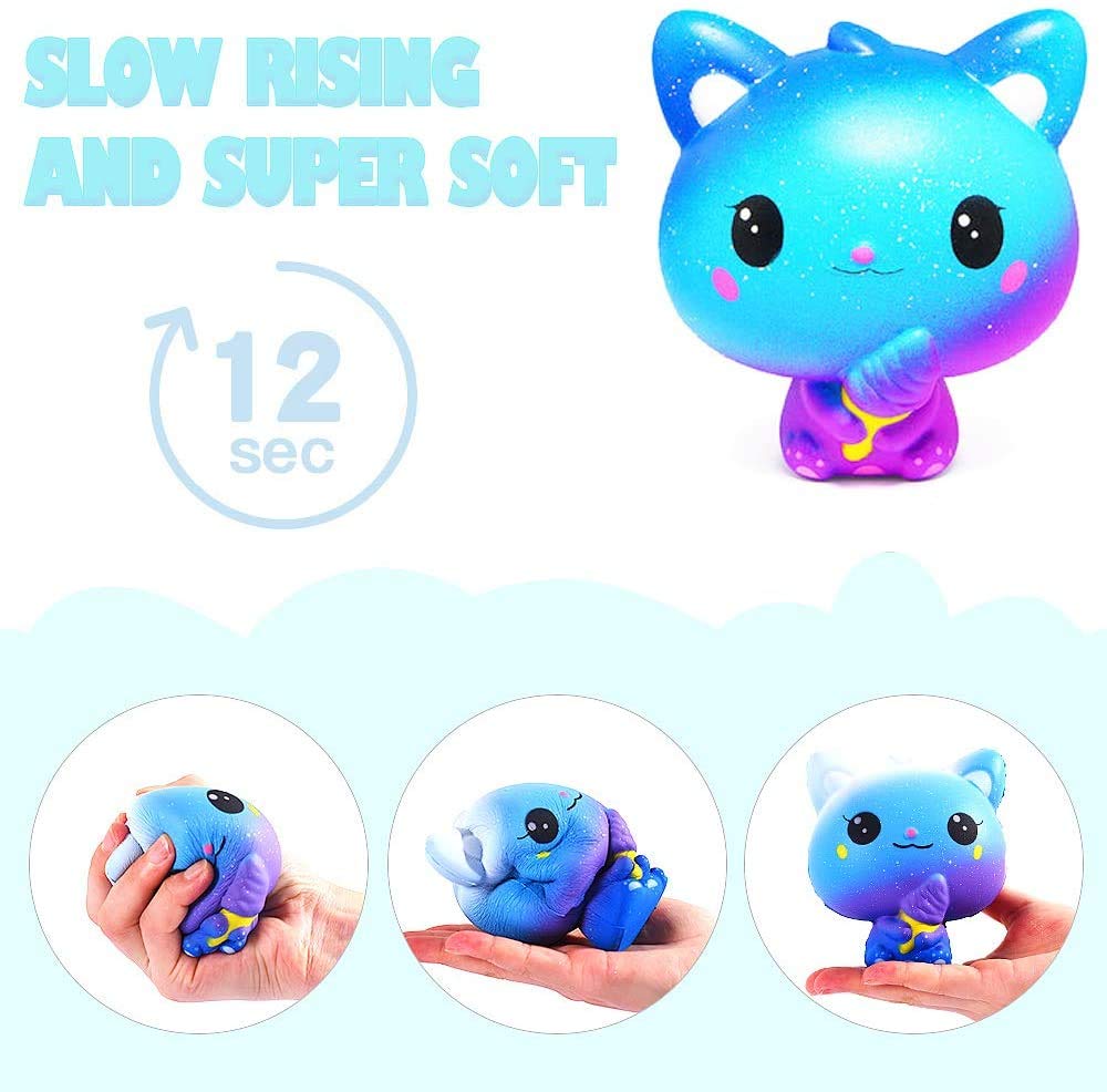 Galaxy Squishy Toys - 6 Pack Slow Rising Stress Relief for Kids & Adults - Party Favors & Classroom Prizes