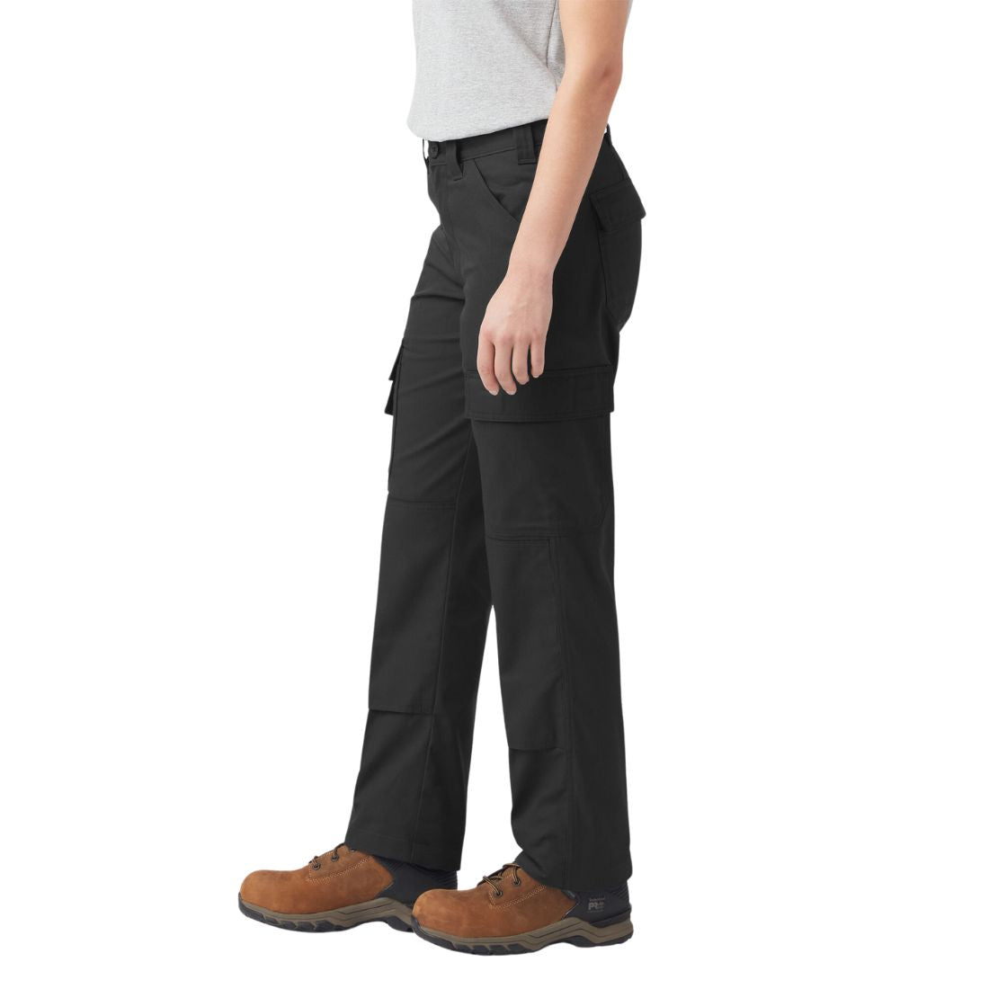 Dickies Women's Everyday Flex Cargo Work Pants WBT002 - Comfortable Stretch Utility Pants for Work & Outdoor Activities (Black) - Perfect for Construction, Hiking & Casual Wear