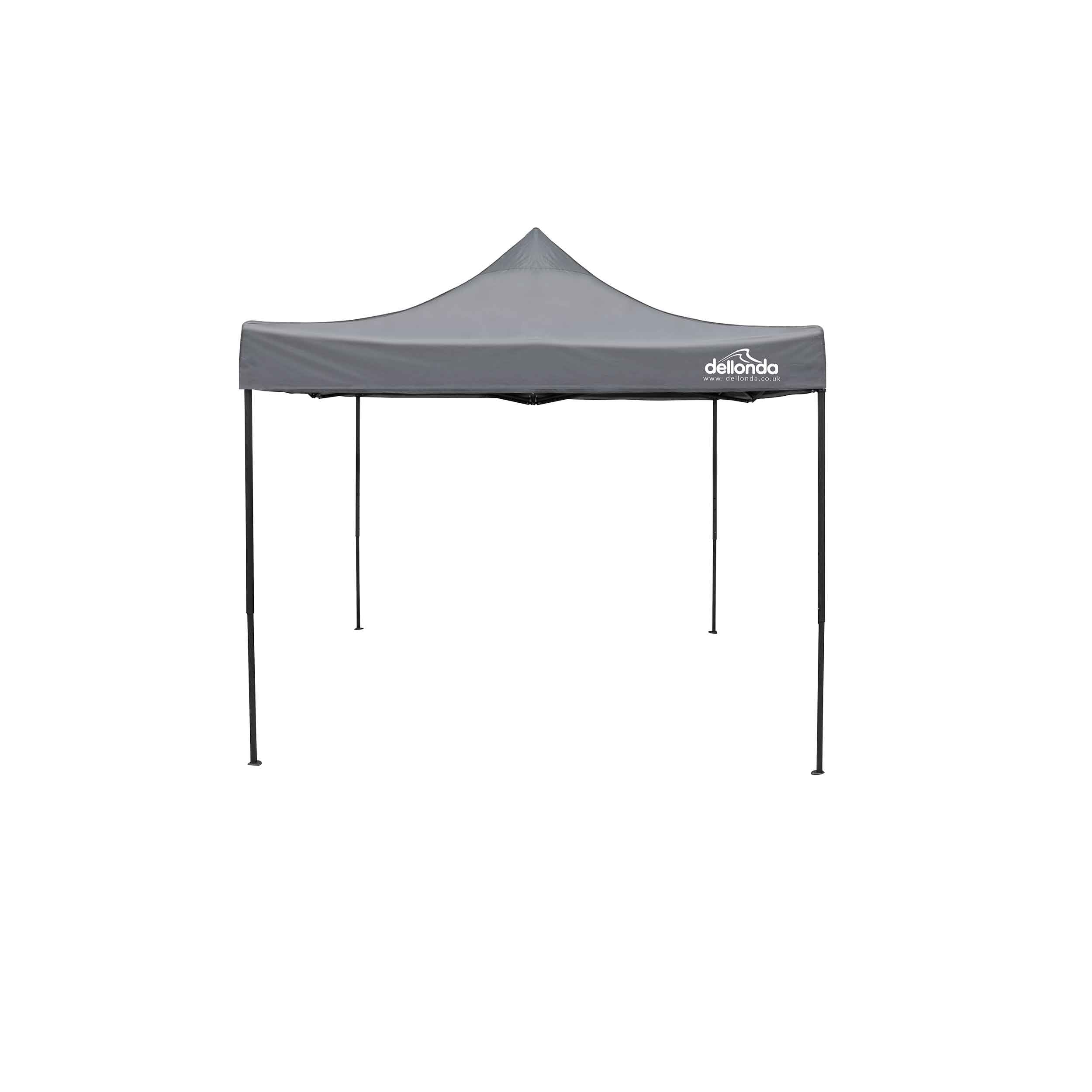 Premium 3x3m Pop Up Gazebo with Water Resistant Canopy - Includes Carry Bag, Stakes & Weight Bags (Grey, DG133) - Perfect for Backyard BBQs, Camping Trips & Outdoor Events