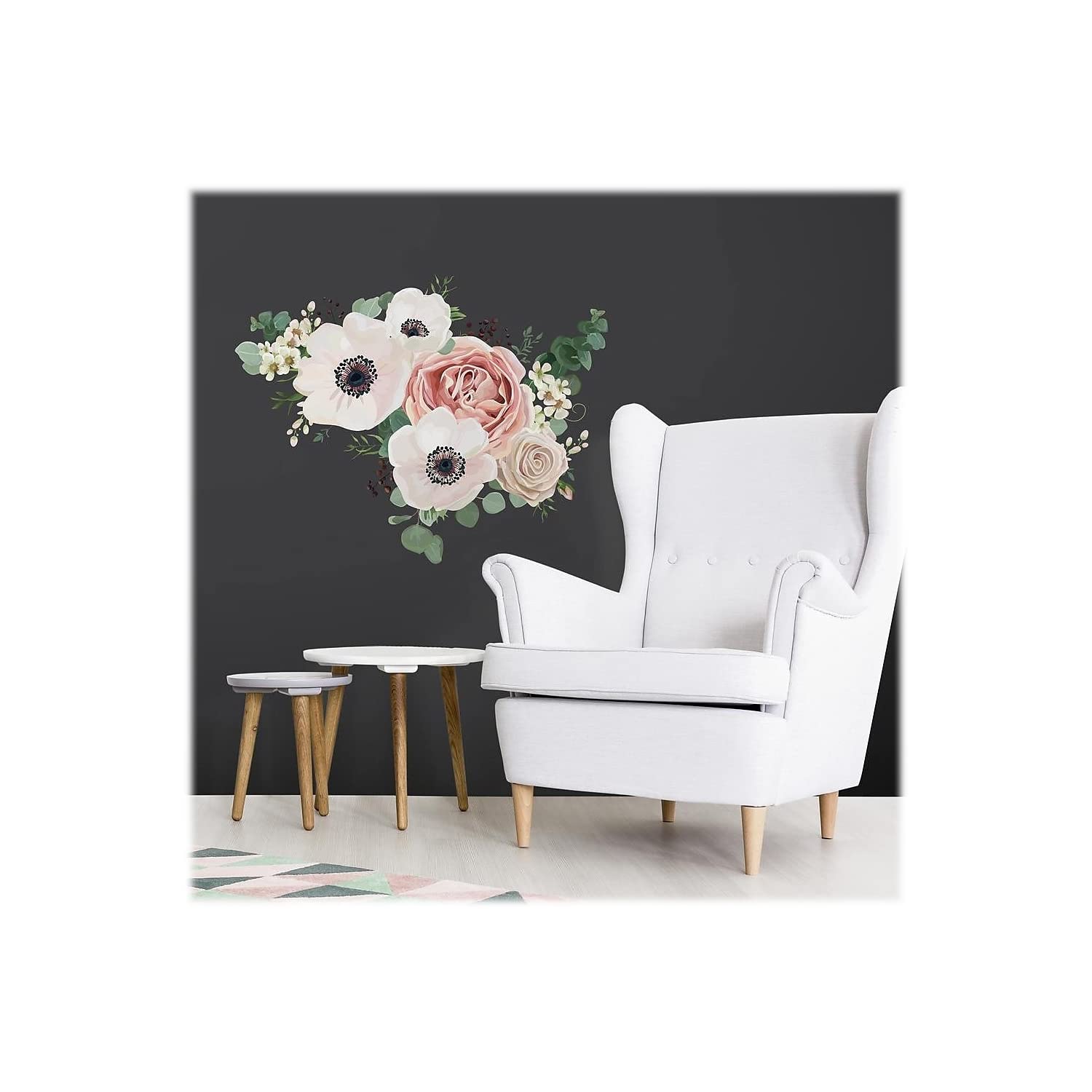 RoomMates RMK3866GM Fresh Floral Peel and Stick Giant Wall Decals - Self-Adhesive Removable Wall Stickers for Home Decor, Bedroom, Living Room, Nursery, Dorm & Office