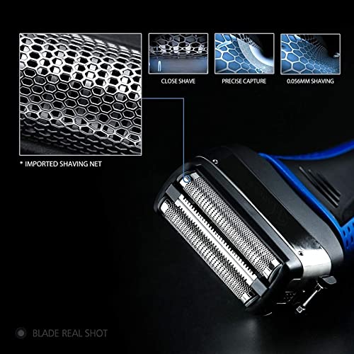 Premium Electric Razor for Men - Rechargeable Wet/Dry Beard Trimmer with LCD Display & Waterproof Design - Perfect for Travel, Gym & Daily Shaving