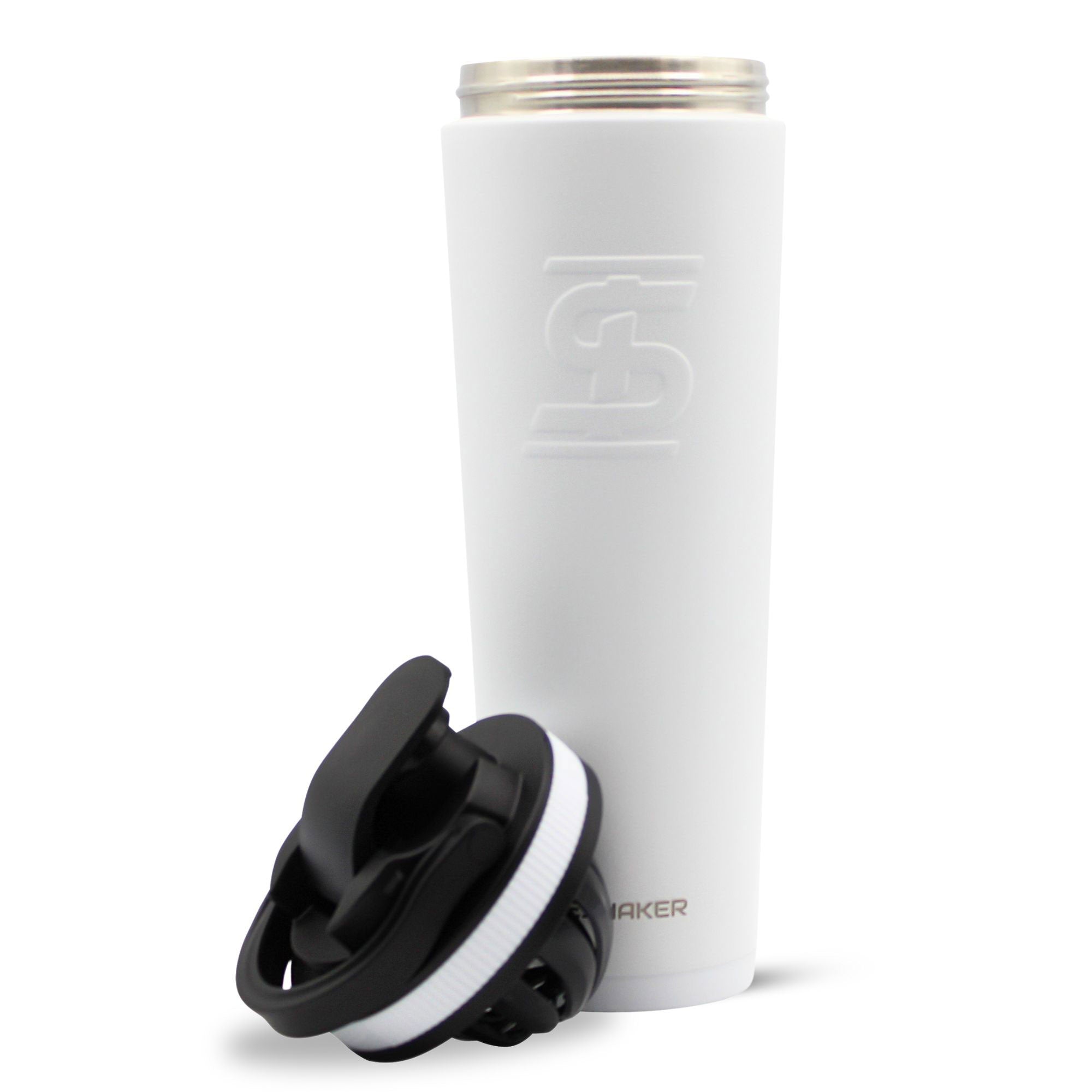 Premium Stainless Steel Ice Shaker Bottle - Leakproof Protein Shaker for Gym, Workouts & Travel - BPA-Free Fitness Water Bottle with Mixing Ball - Ideal for Protein Powder, Pre-Workout & Smoothies
