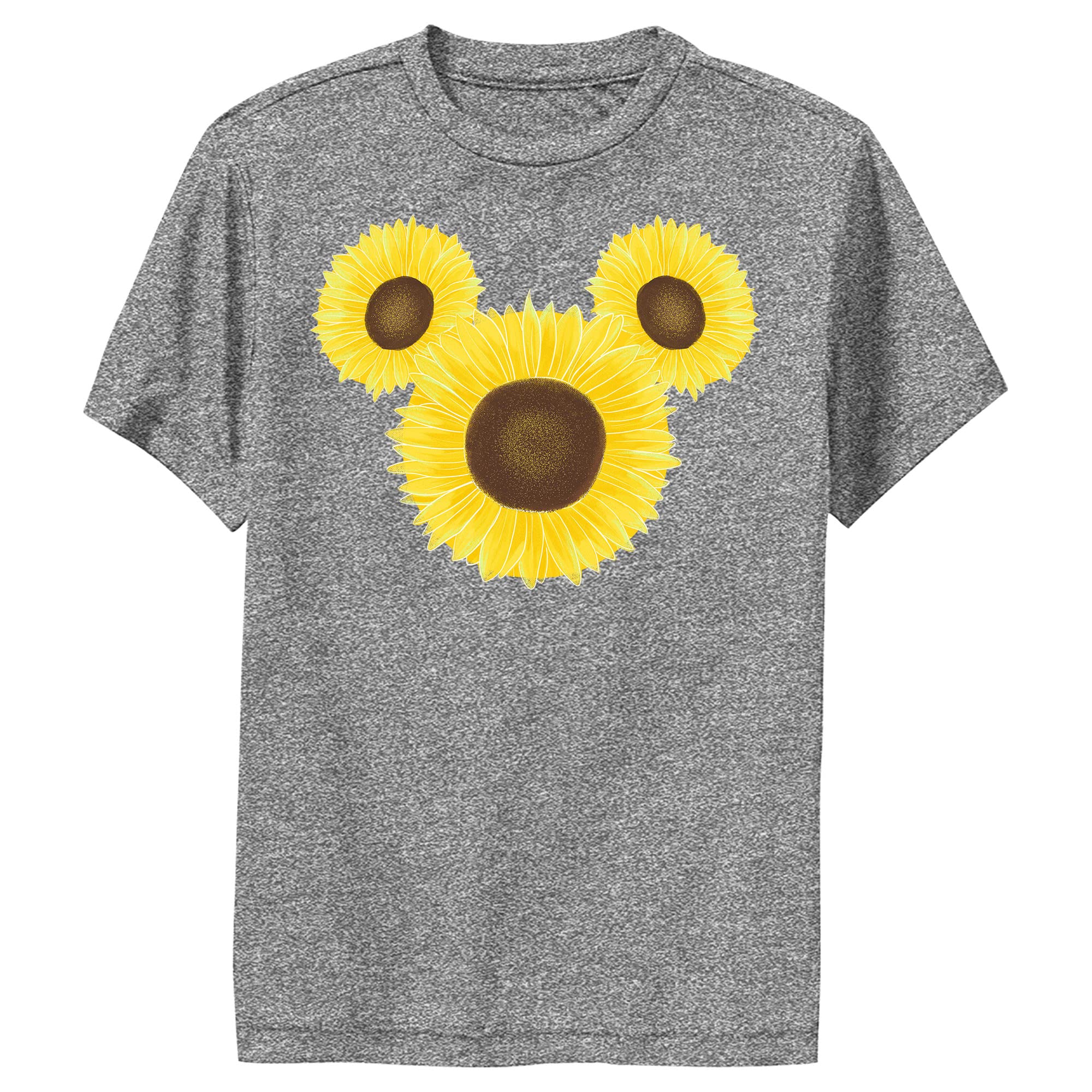 Disney Mickey Mouse Sunflower Graphic Boys' Performance T-Shirt - Soft & Breathable for School, Play & Everyday Wear