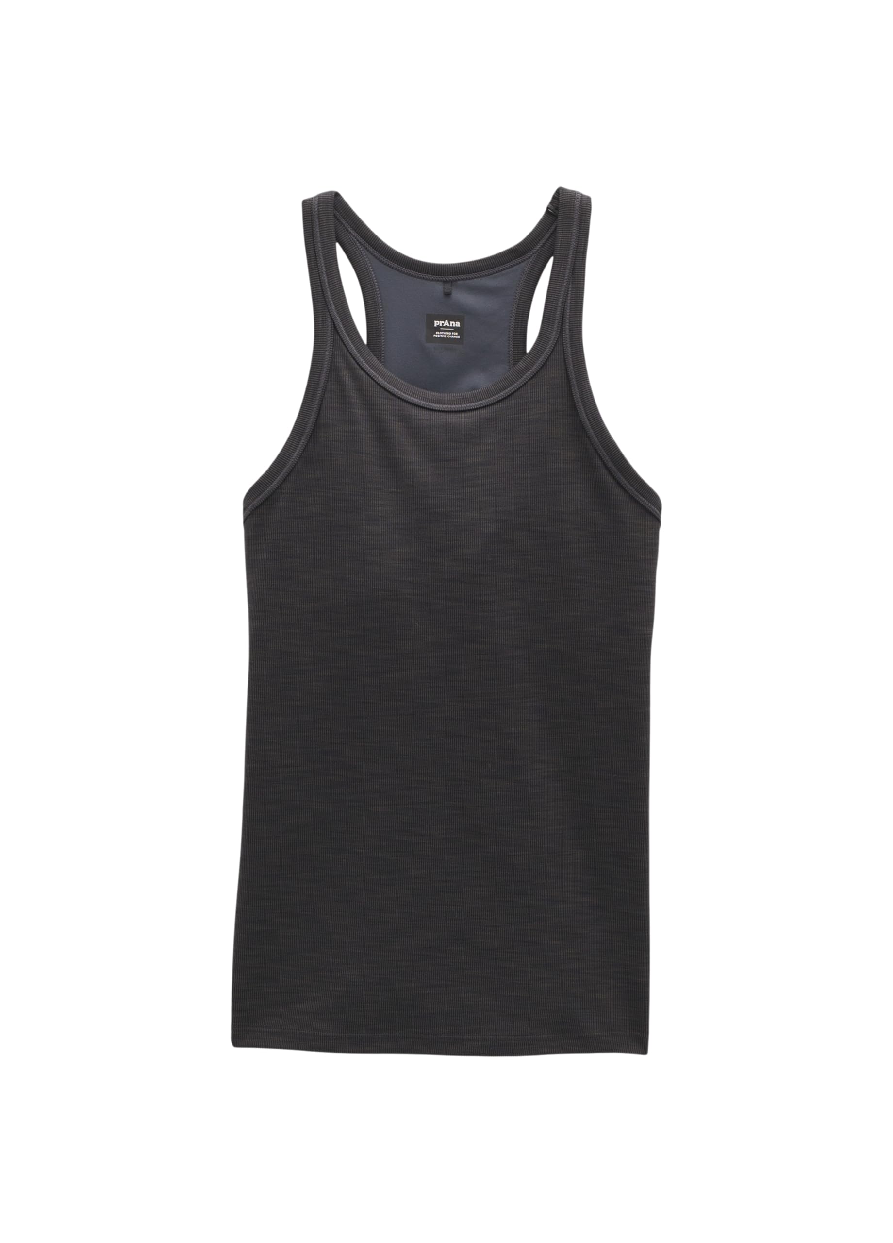 prAna Women's Becksa Tank Top - Black Heather Wash - Breathable & Comfortable Yoga & Workout Tank for Active Lifestyles