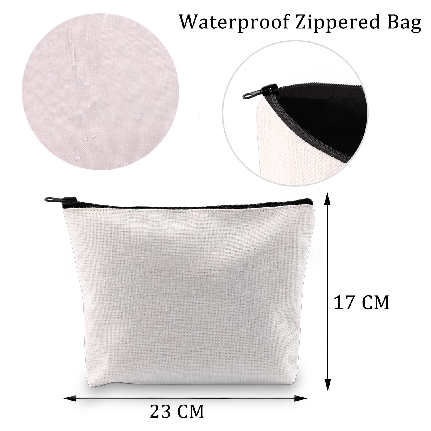 To My Daughter Makeup Bag - Graduation & Birthday Gift from Mom, Cosmetic Pouch & Travel Case for Girls, Canvas Bag for Daily Use, School, and Travel