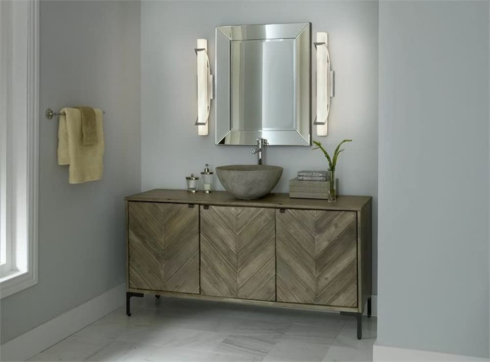 1 Light Contemporary Vanity Light Fixture - Polished Chrome Finish Bathroom Sconce for Modern Decor - Perfect for Bathroom Vanity, Powder Room, and Dressing Area Lighting