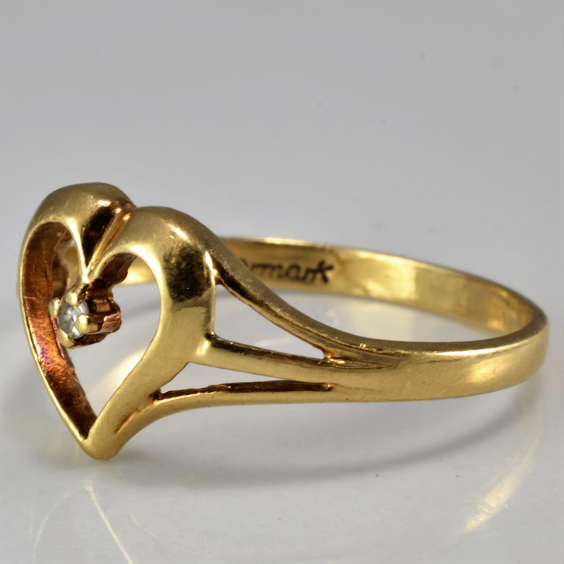 Exquisite Cut Out Diamond Heart Ring - Size 6.25 | Elegant Valentine's Gift, Anniversary Jewelry for Her | Perfect for Romantic Dates & Special Occasions