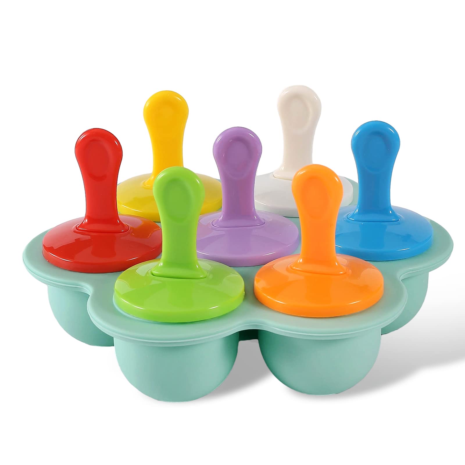 BPA-Free Silicone Popsicle Molds Set - Reusable Ice Pop Makers for Homemade Ice Cream, DIY Frozen Treats & Food Storage - Perfect for Kids Snacks, Summer Parties & Healthy Desserts (Green)