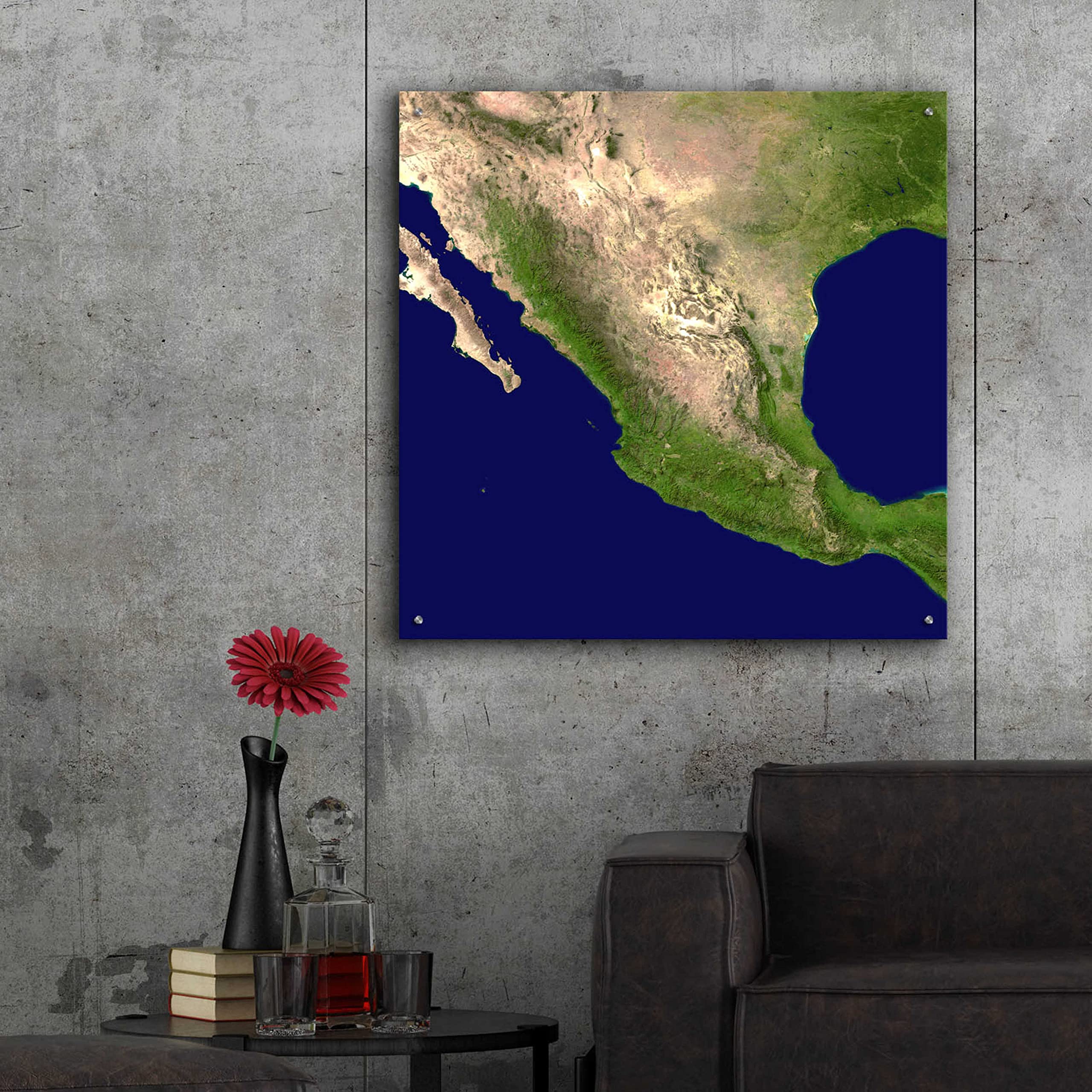 Epic Art 'Earth as Art: Mexico and Central America' Acrylic Glass Wall Art - 36x36 Inches - Stunning Home & Office Decor for Living Room, Bedroom, or Office Space