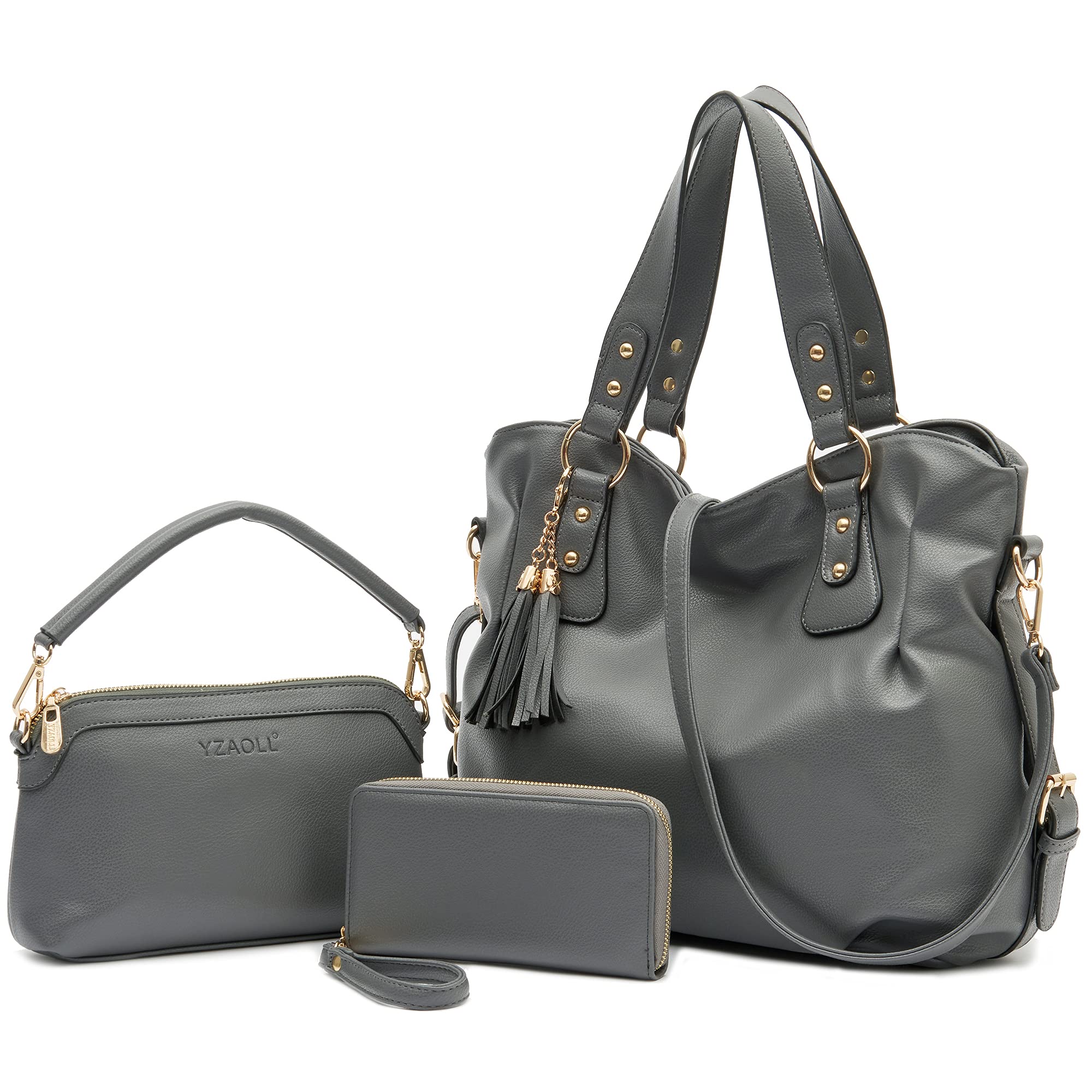 Women's Large Hobo Bag & Wallet Set - Fashion Tote Shoulder Purse with Crossbody Wallet - Perfect for Work, Travel and Everyday Use
