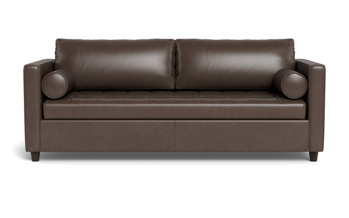 Ladybird 88 Genuine Leather Queen Size Sleeper Sofa - Perfect for Living Rooms, Guest Rooms & Small Spaces