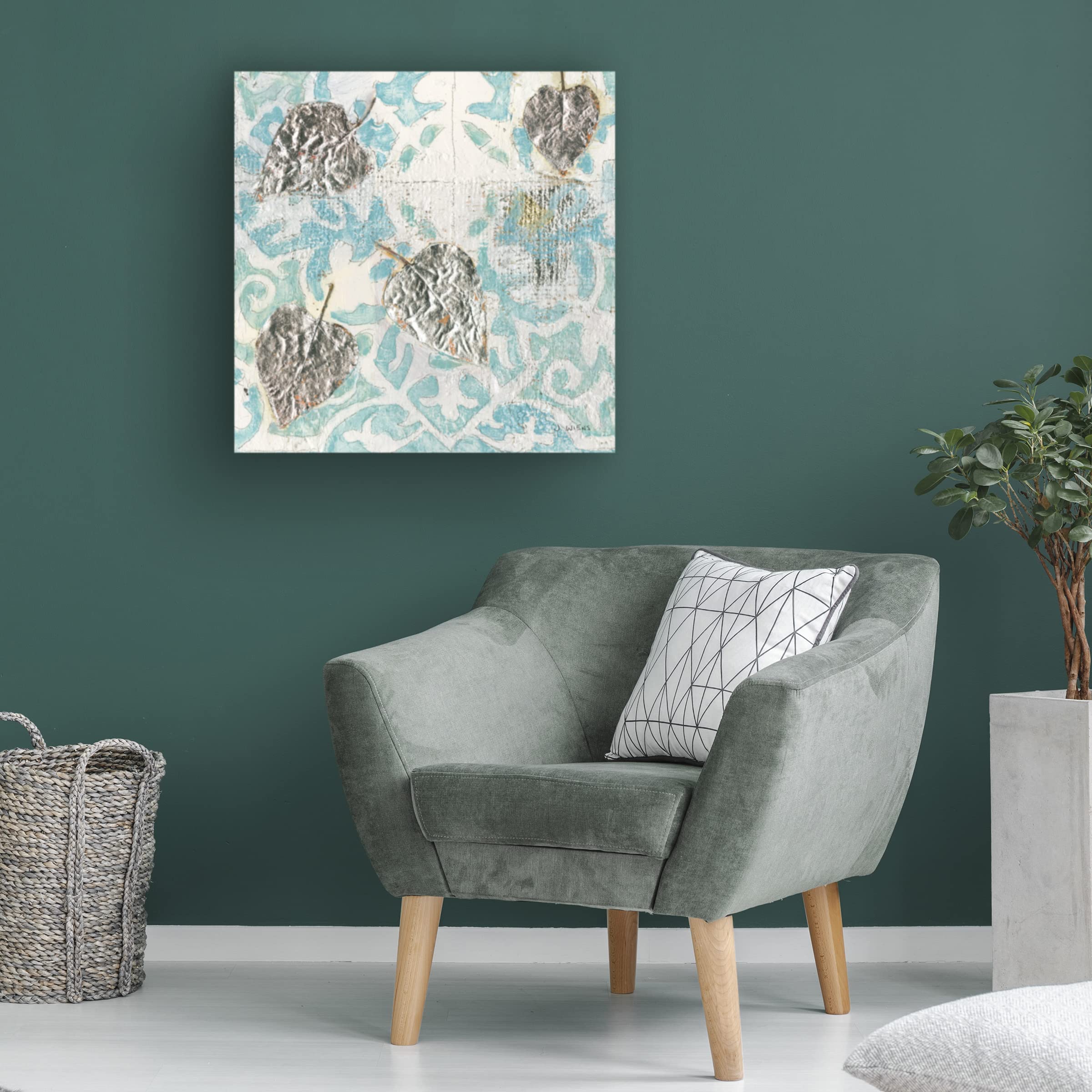 Gracefully Blue I Canvas Art by James Wiens - Handmade Wall Decor for Living Room, Bedroom & Office - Modern Abstract Painting - Trademark Fine Art Collection