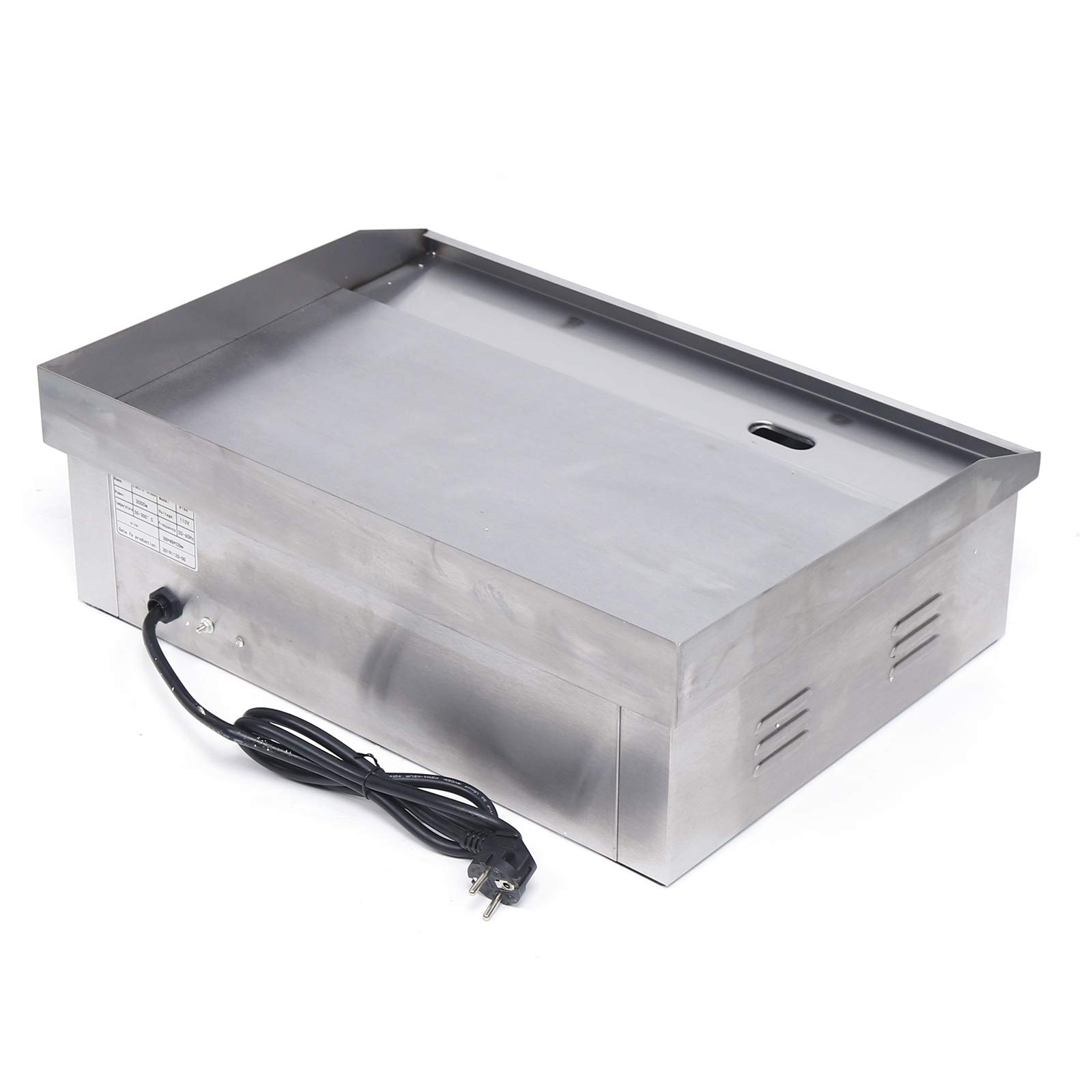 Commercial Electric Griddle 110V 3000W - Stainless Steel Nonstick Flat Top Grill with Adjustable Temperature (122-572°F) - 21.3
